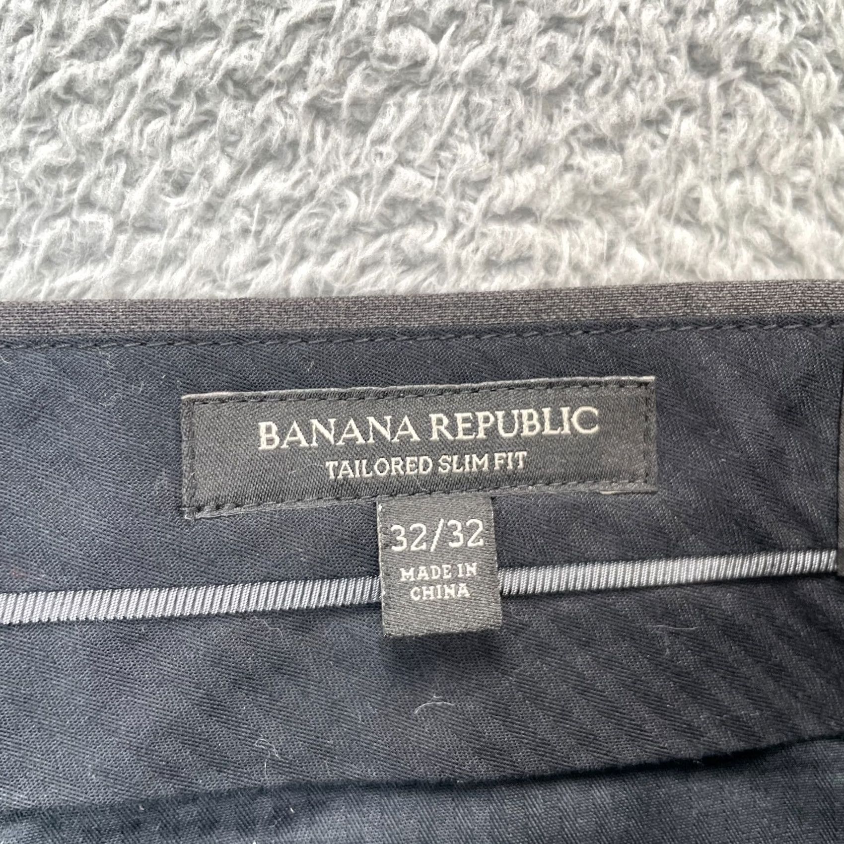 Banana Republic Banana Republic Mens Pants Gray 32x32 Dress Tailored Slim Fit Lined Straight Leg Size US 32 / EU 48 - 3 Thumbnail