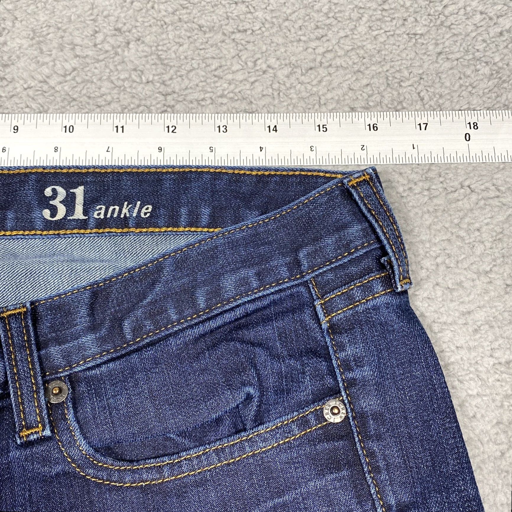 J.Crew J.Crew Toothpick Jeans Womens Size 31 Ankle Skinny Blue Denim Size 24" / US 00 / IT 34 - 3 Thumbnail