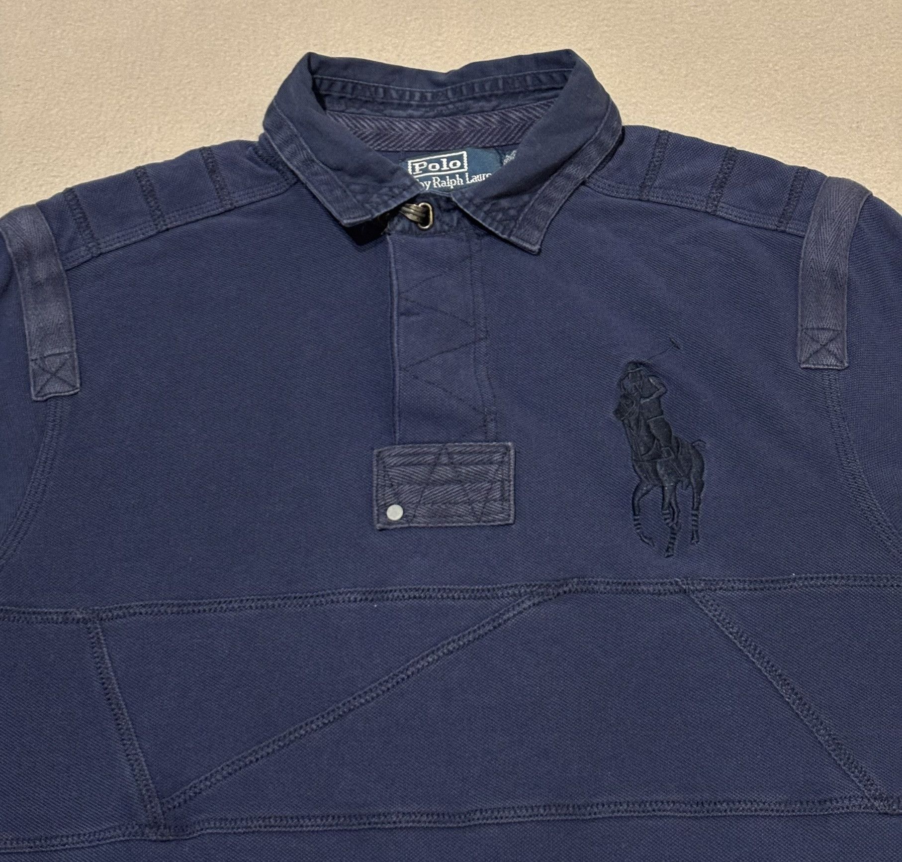Polo Ralph Lauren Polo Ralph Lauren Rugby Big Pony vintage navy sweatshirt Size US M / EU 48-50 / 2 - 8 Thumbnail