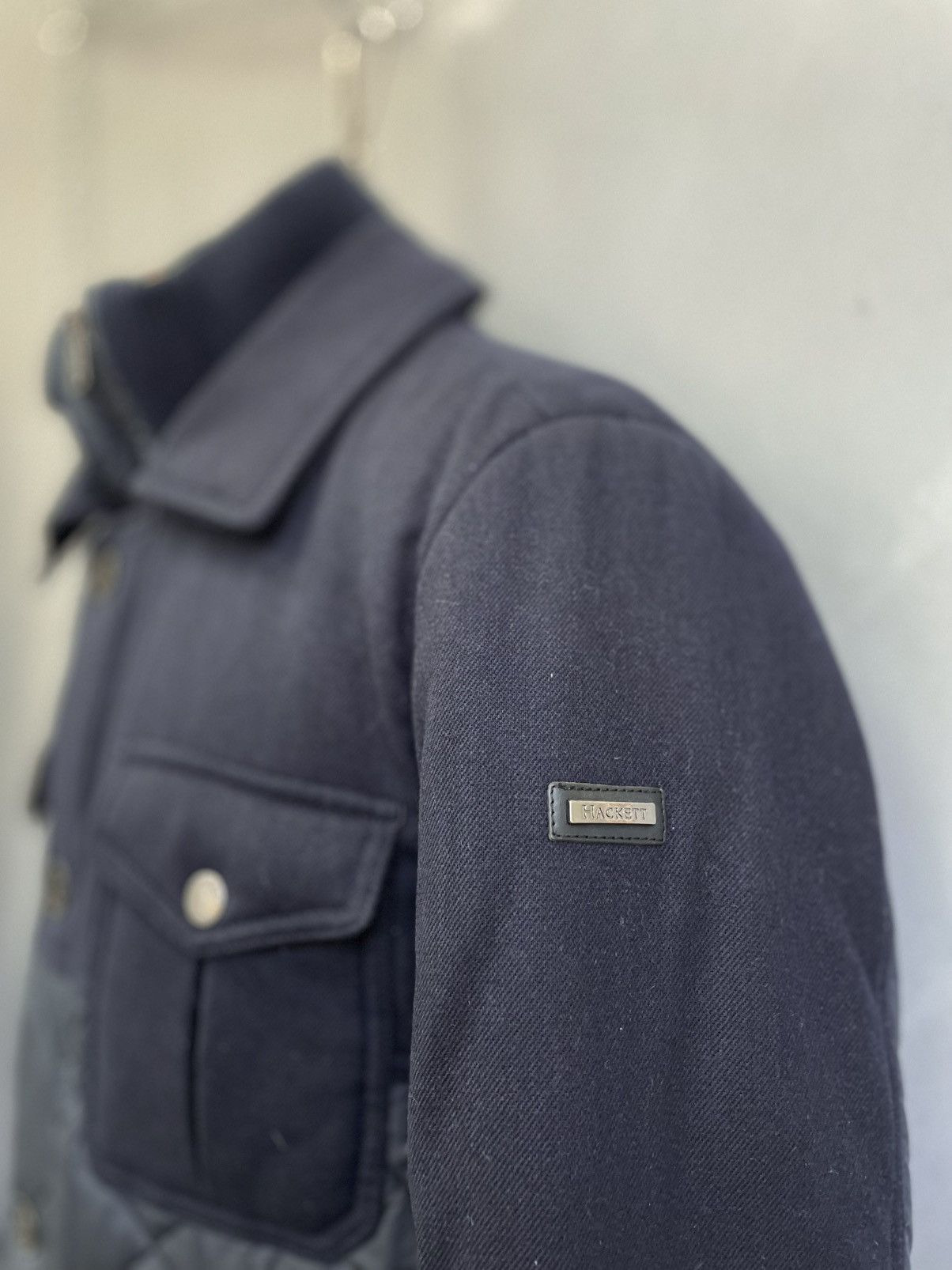 Hackett Hackett quilted wool jacket navy blue classic puffer y2k Size US M / EU 48-50 / 2 - 3 Thumbnail