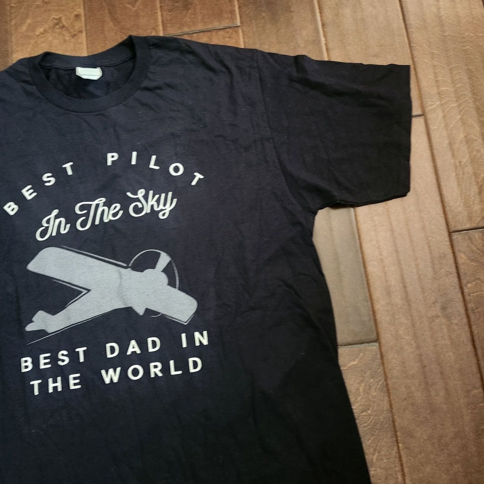 Port & Company Best Pilot In The Sky Shirt XL Airplane Dad Graphic Tee Gift Father Size US XL / EU 56 / 4 - 6 Thumbnail