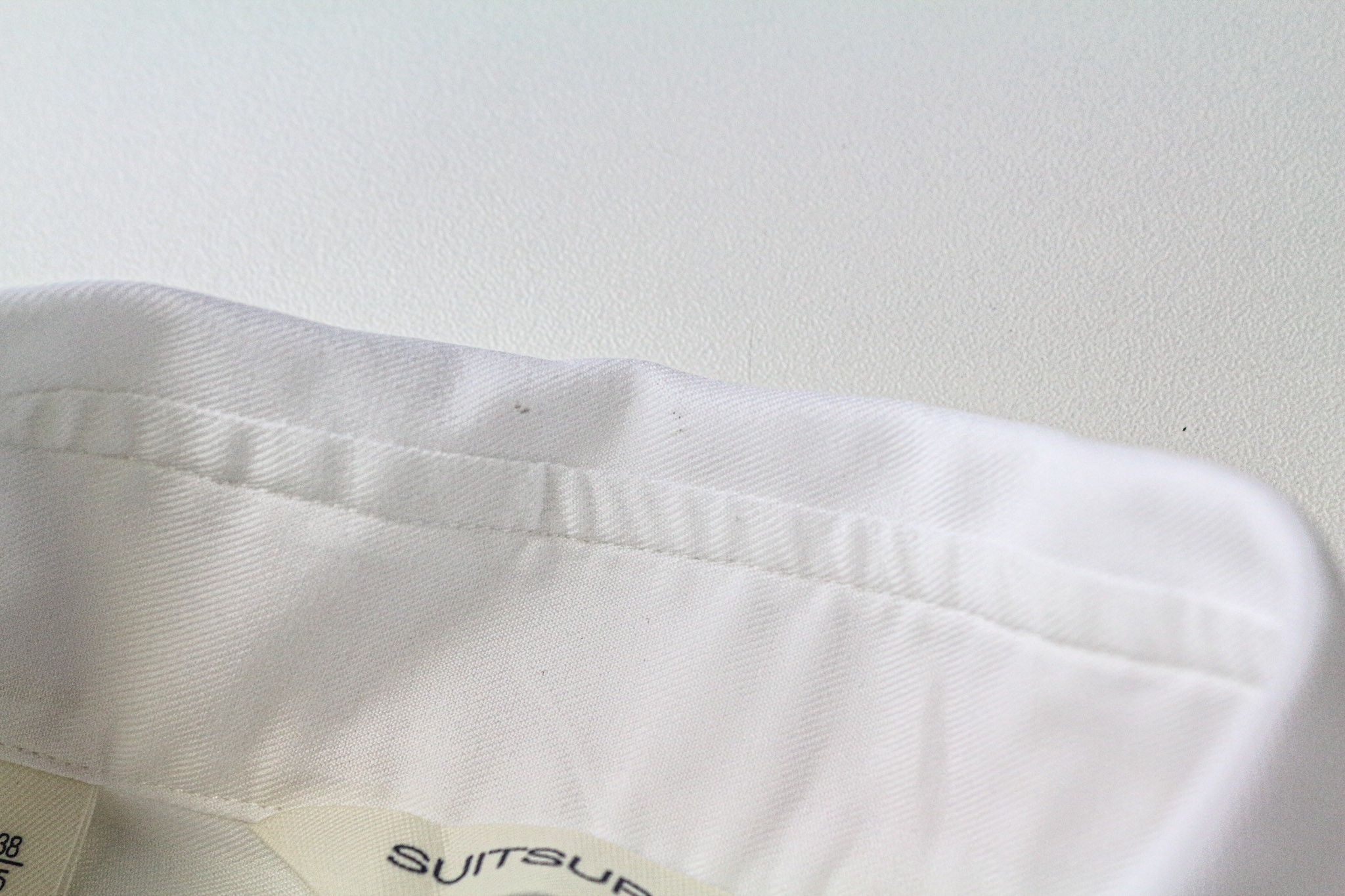 Suitsupply 38/15 Extra Slim White Cotton Shirt 79477 Size 38R - 8 Thumbnail