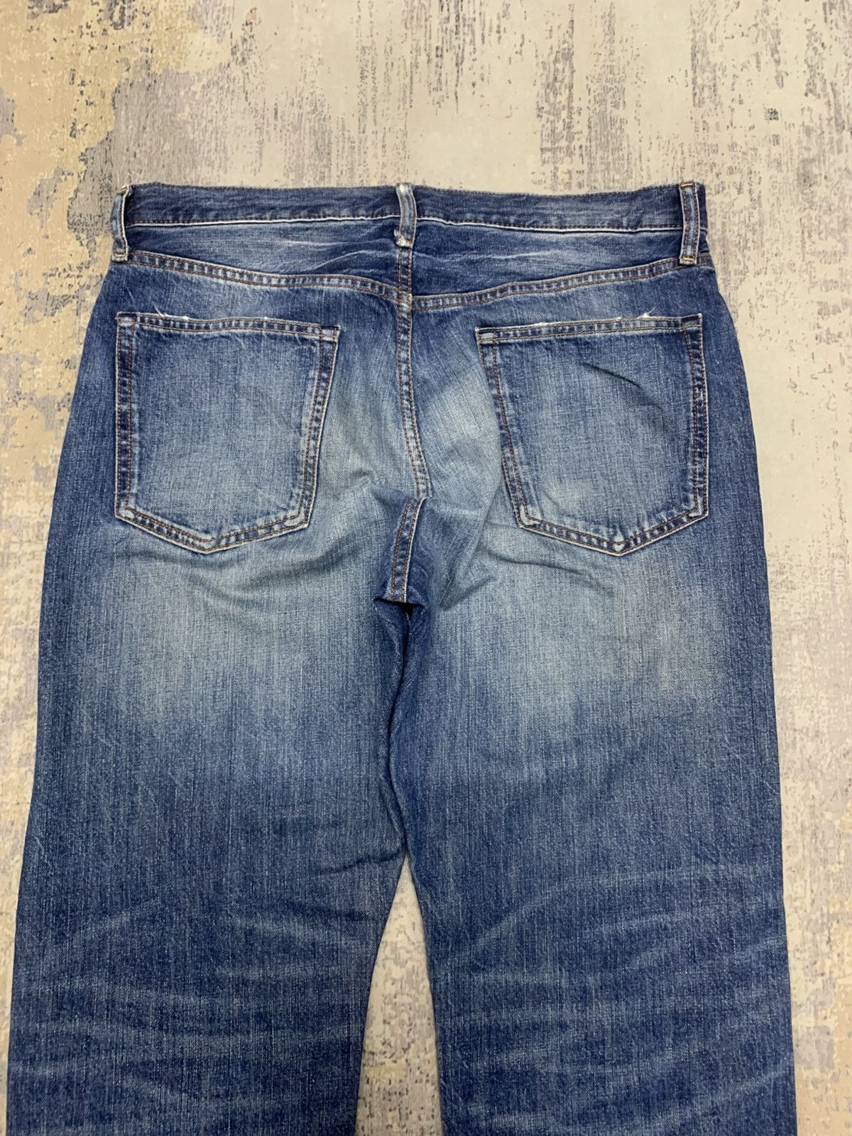Japanese Brand GU Archive Style Distressed Japanese Denim Straight Jeans Size US 34 / EU 50 - 12 Thumbnail