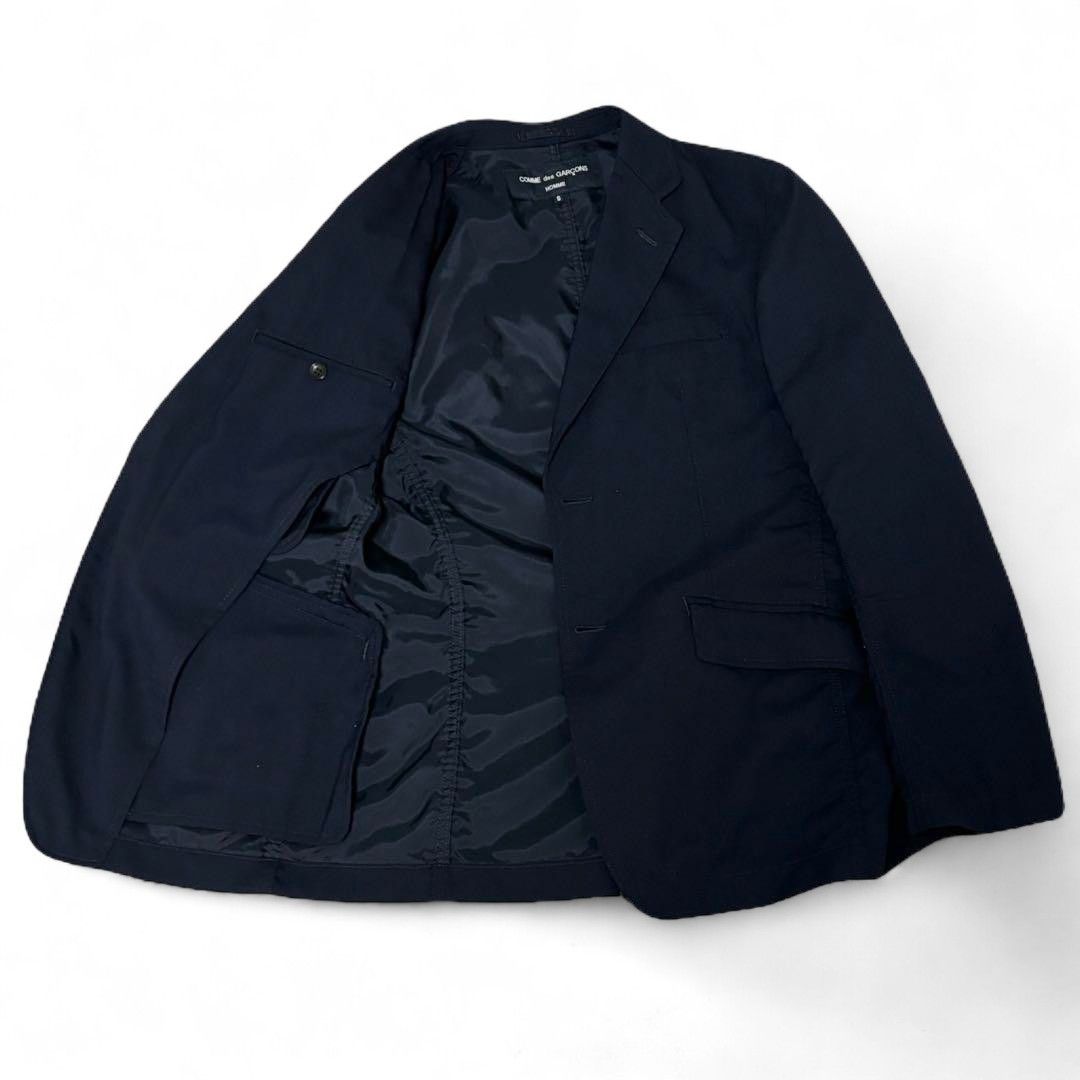 Comme des Garcons Comme Des Garcons - S AW16 Navy Poly Shrink Suit Set Wool Size 40S - 3 Thumbnail
