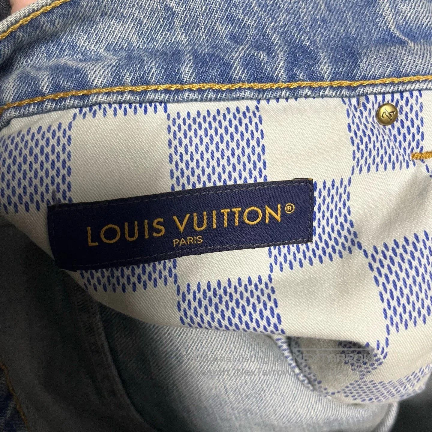 Louis Vuitton Louis Vuitton 25 Blue Embroidered Jeans. Size US 33 - 5 Thumbnail