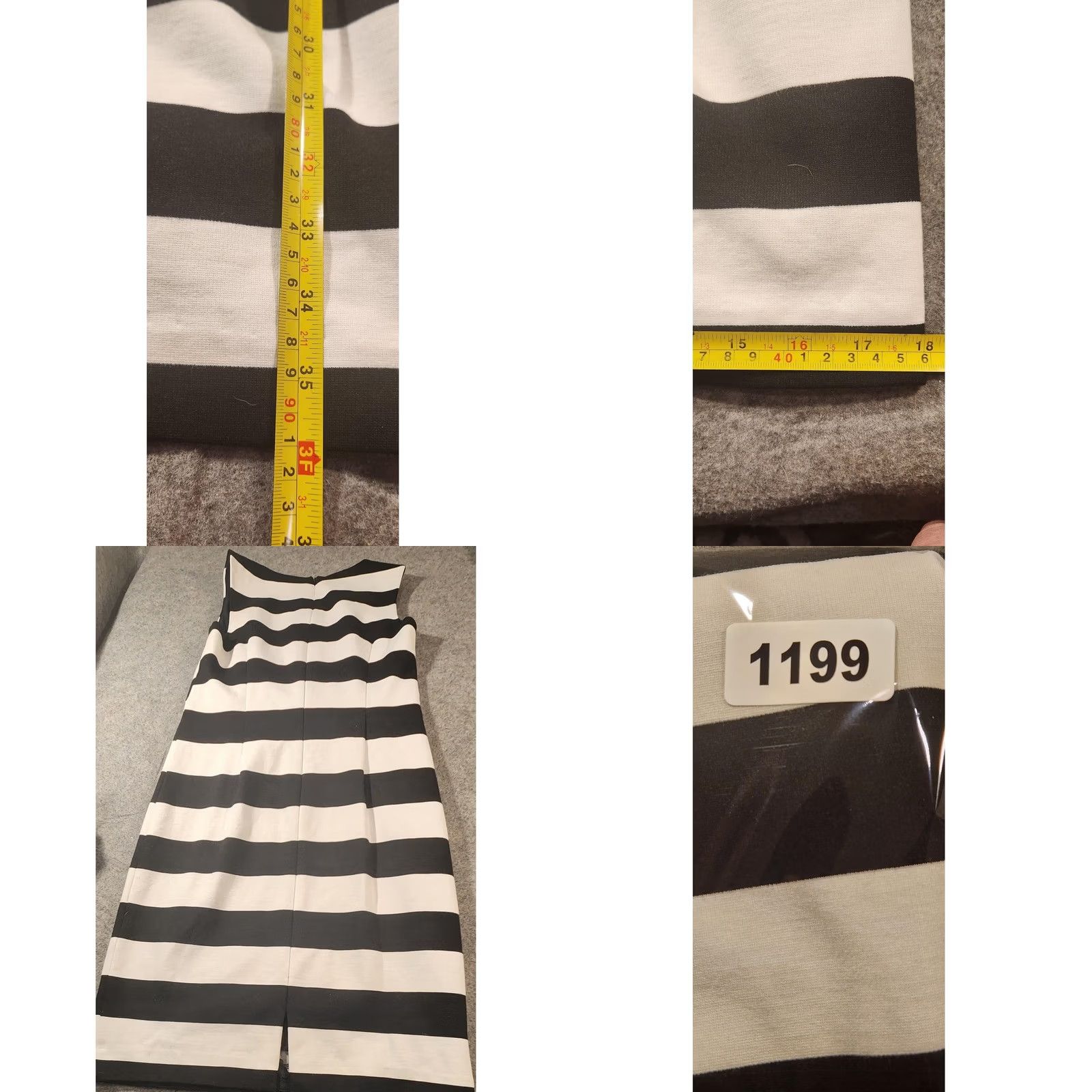 Trina Turk Trina Turk Dress Womens 6 Black White Stripe Sleeveless Knit Sheath Pencil Workwear Size M / US 6-8 / IT 42-44 - 8 Thumbnail