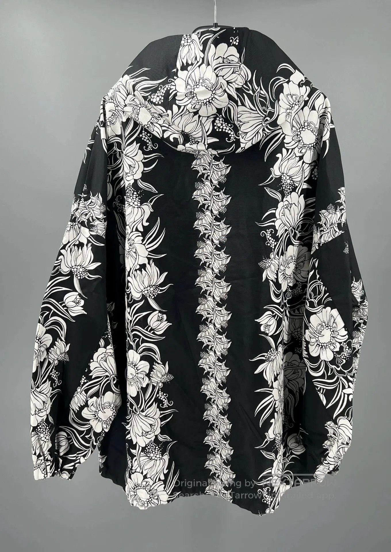 Valentino Valentino Black Floral Hooded Jacket. Size US L / EU 52-54 / 3 - 4 Thumbnail