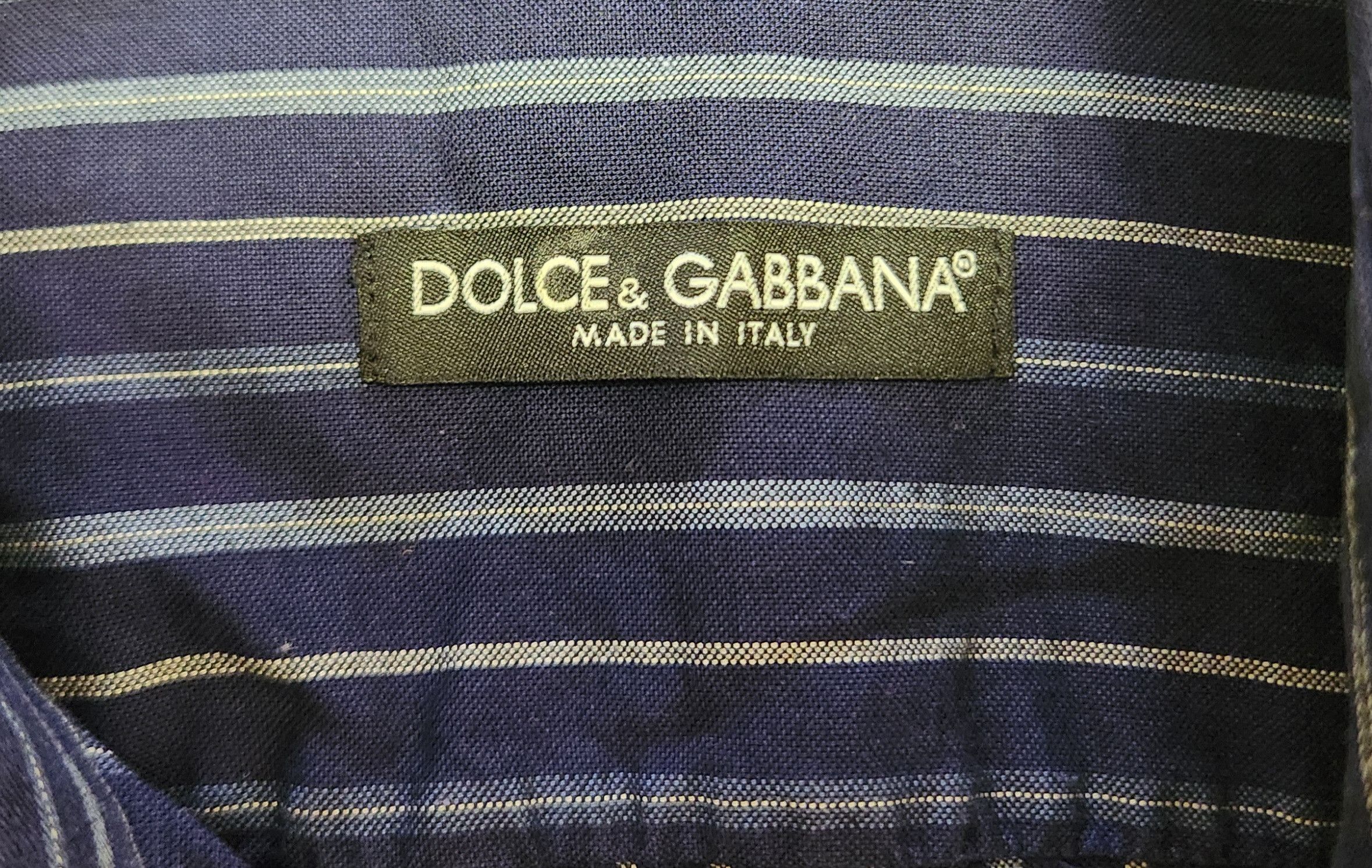 Dolce & Gabbana Dolce & Gabbana shirt L men's dark blue stripe Size US L / EU 52-54 / 3 - 7 Thumbnail