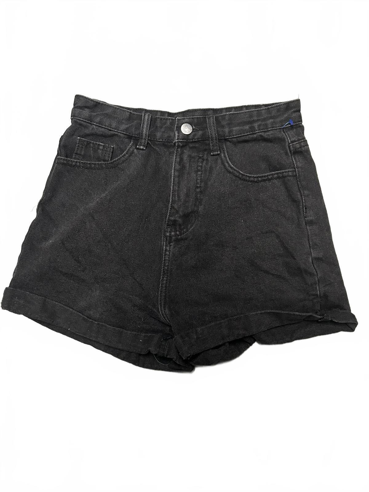 Shein Stylish Black Denim Shorts by Shein Size US 30 / EU 46 - 2 Thumbnail