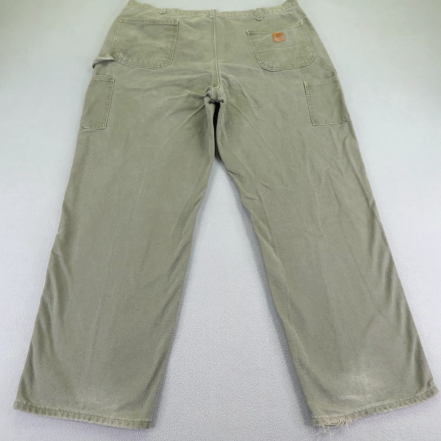 Carhartt VINTAGE Carhartt Pants Men 42x32 Canvas Workwear Casual Straight Fit Green Size US 41 - 6 Thumbnail