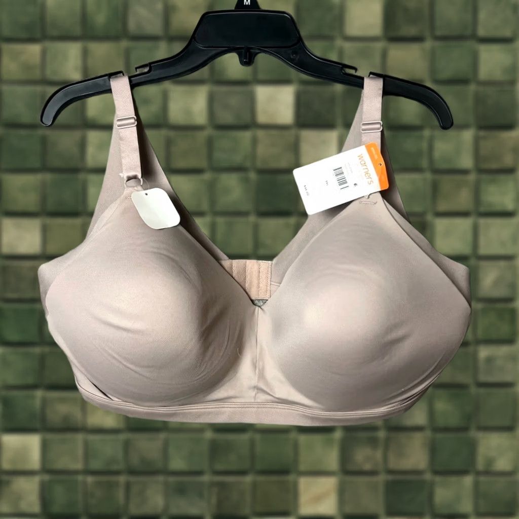 Vintage WARNERS Women's XL Wireless Seamless Bra Bralette Tan NWT Beige 48C Regular Size Adjustable Straps NWT (New with Tags) Size ONE SIZE - 1 Thumbnail