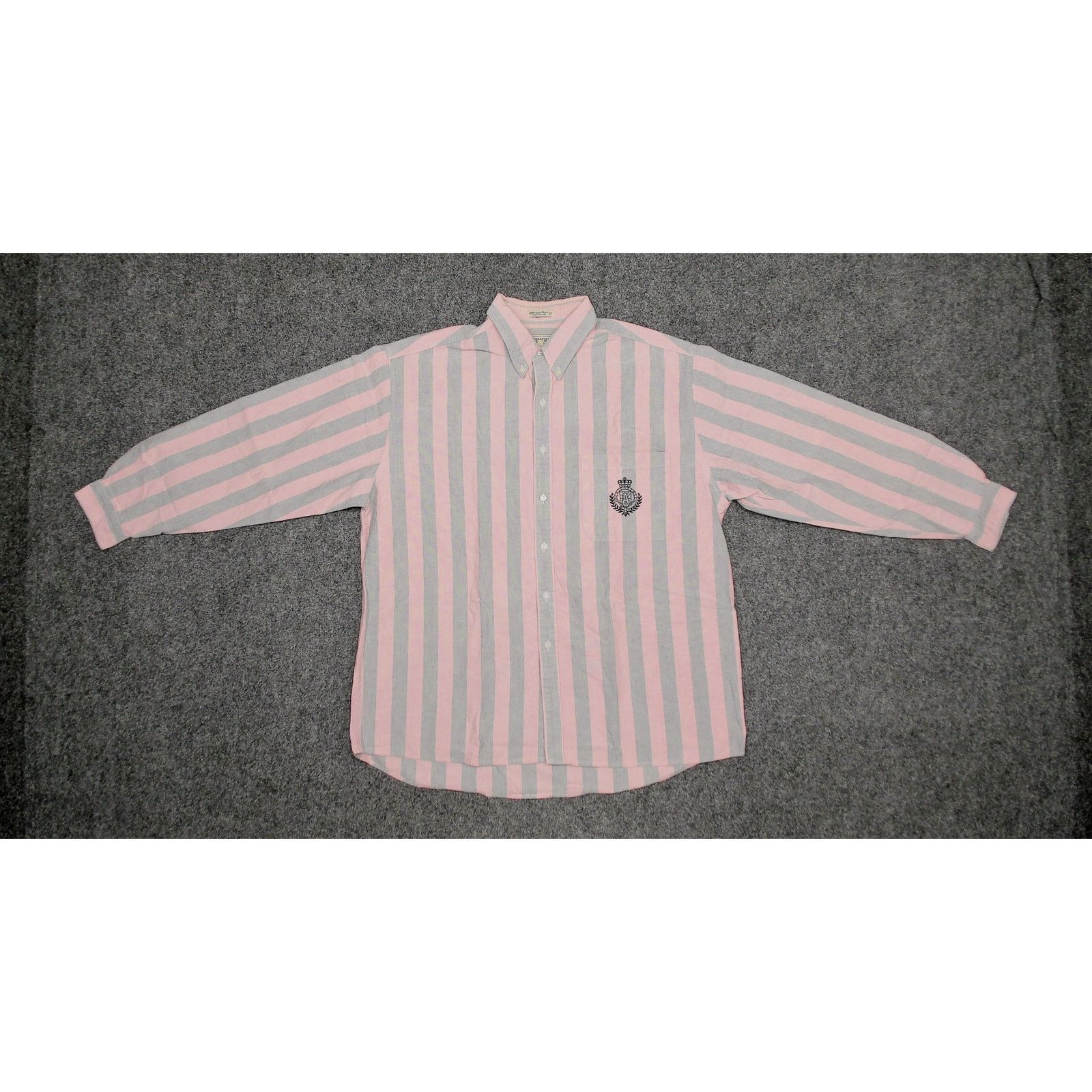 Aeropostale Vintage | Y2K Boxy Pink Striped Heavy oxford Overshirt Size US XL / EU 56 / 4 - 5 Thumbnail