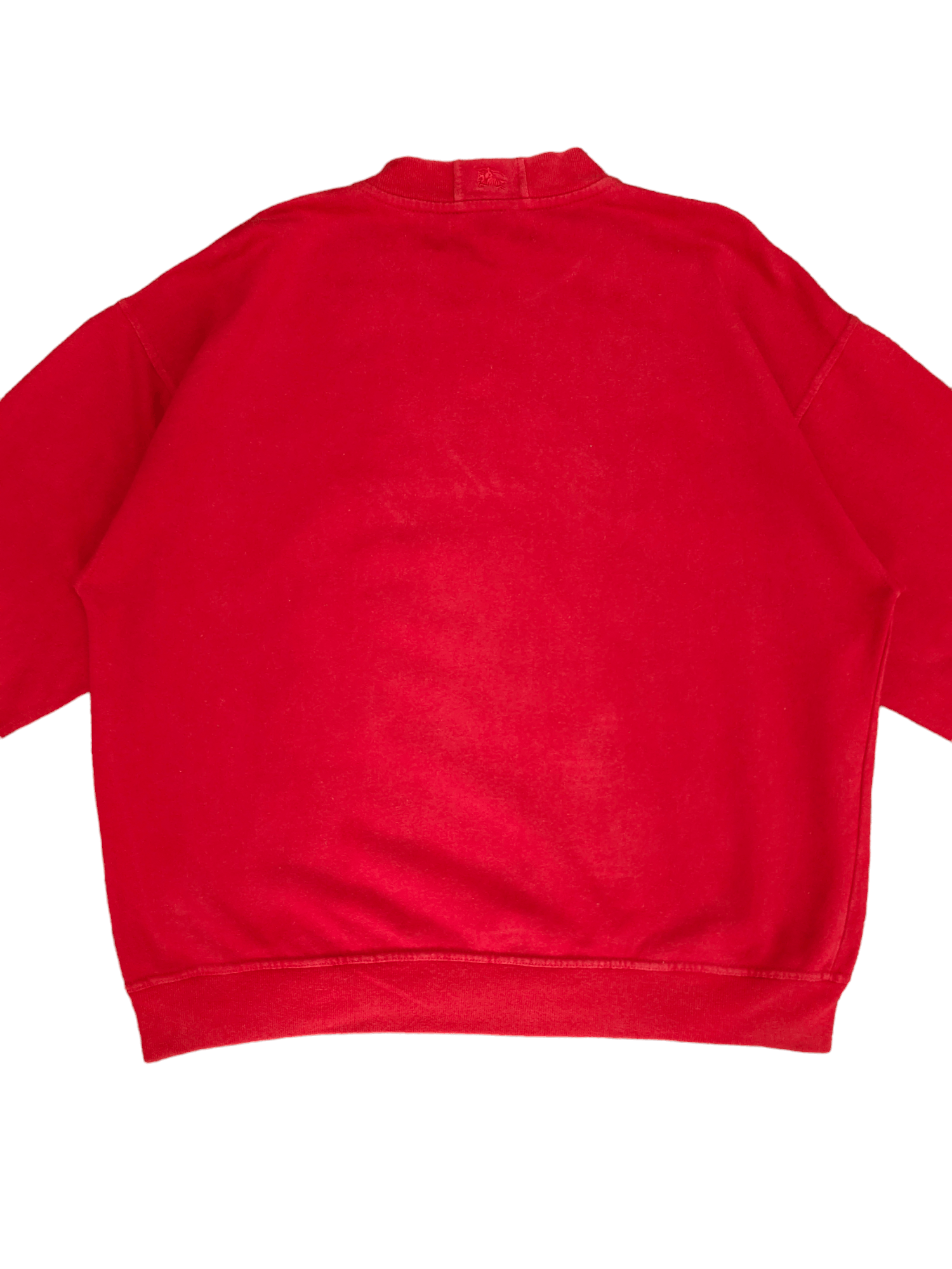 Burberry Vintage 90s Burberrys Red Embroidered Oversize Sweatshirt Size US M / EU 48-50 / 2 - 10 Thumbnail