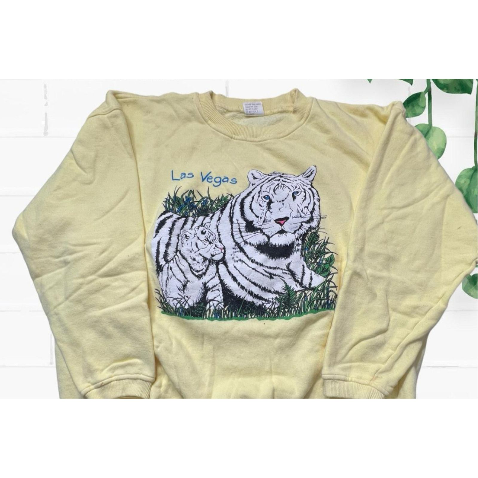 Vintage 90s tiger Las Vegas nature sweater Size M / US 6-8 / IT 42-44 - 2 Thumbnail