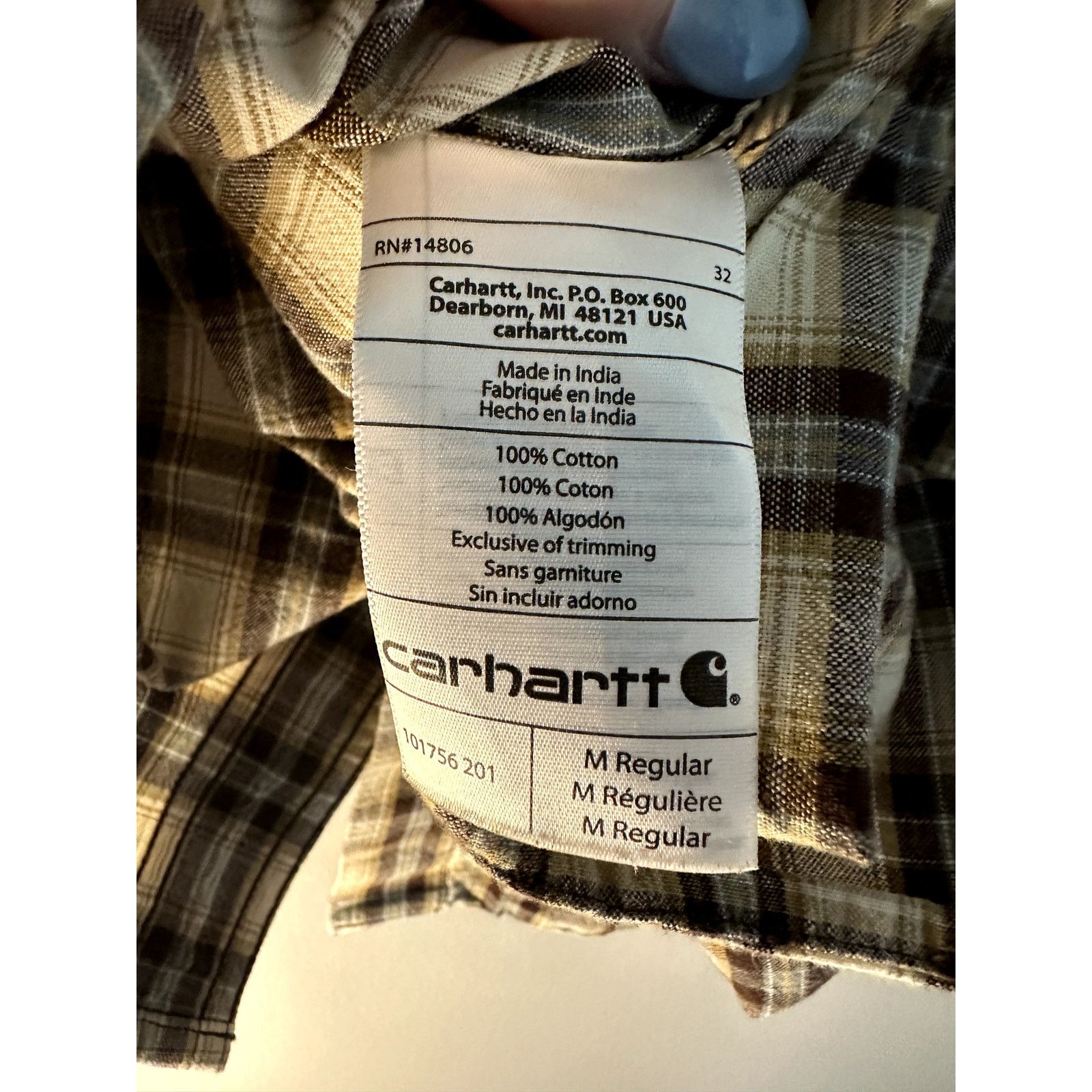 Carhartt Carhartt Plaid Relaxed Fit Button Down Work Shirt Gray M Size US M / EU 48-50 / 2 - 7 Thumbnail