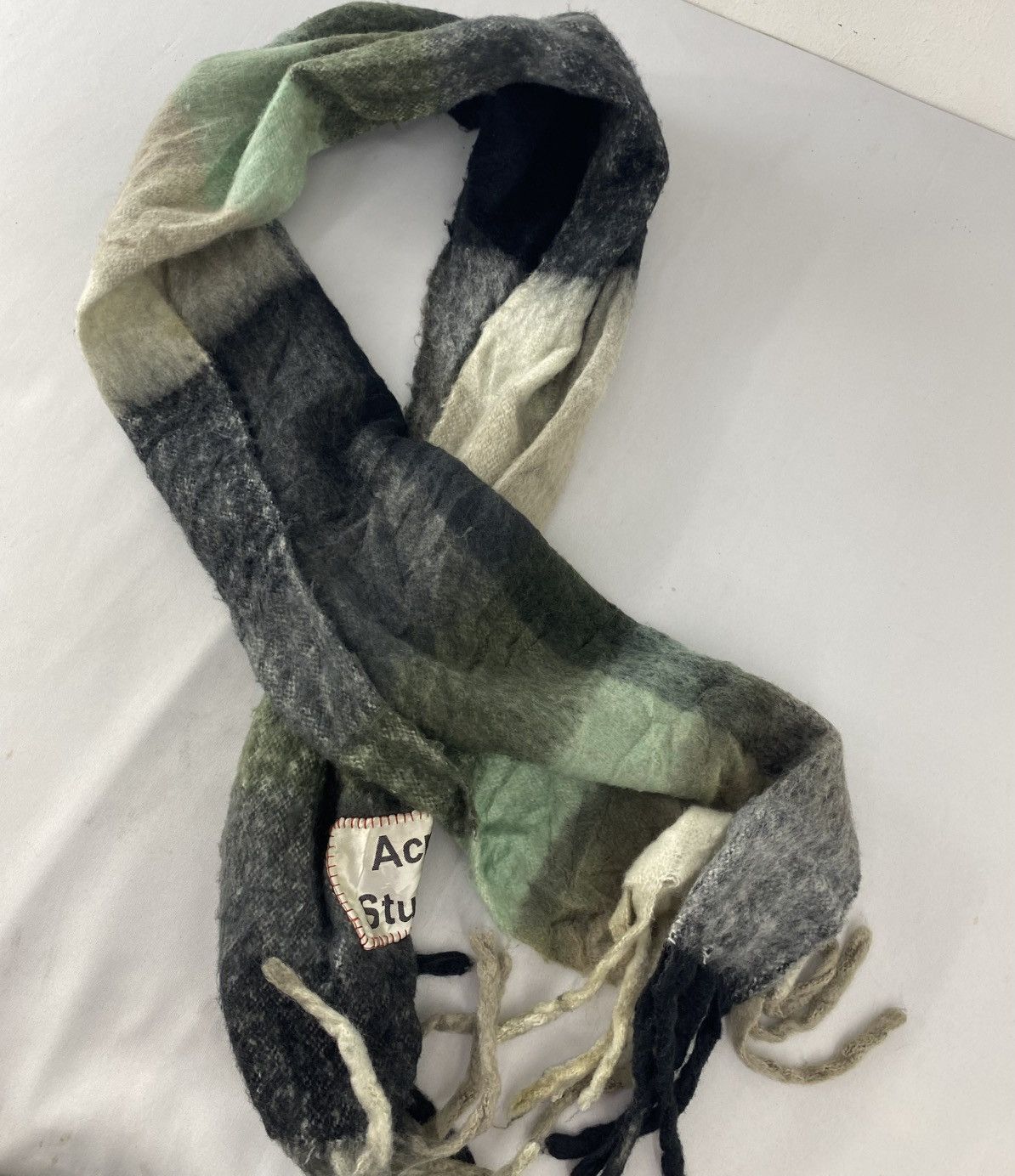 Acne Studios Acne Studio Cashmere Mohair Checked Scarf Italian Made Size ONE SIZE - 3 Thumbnail