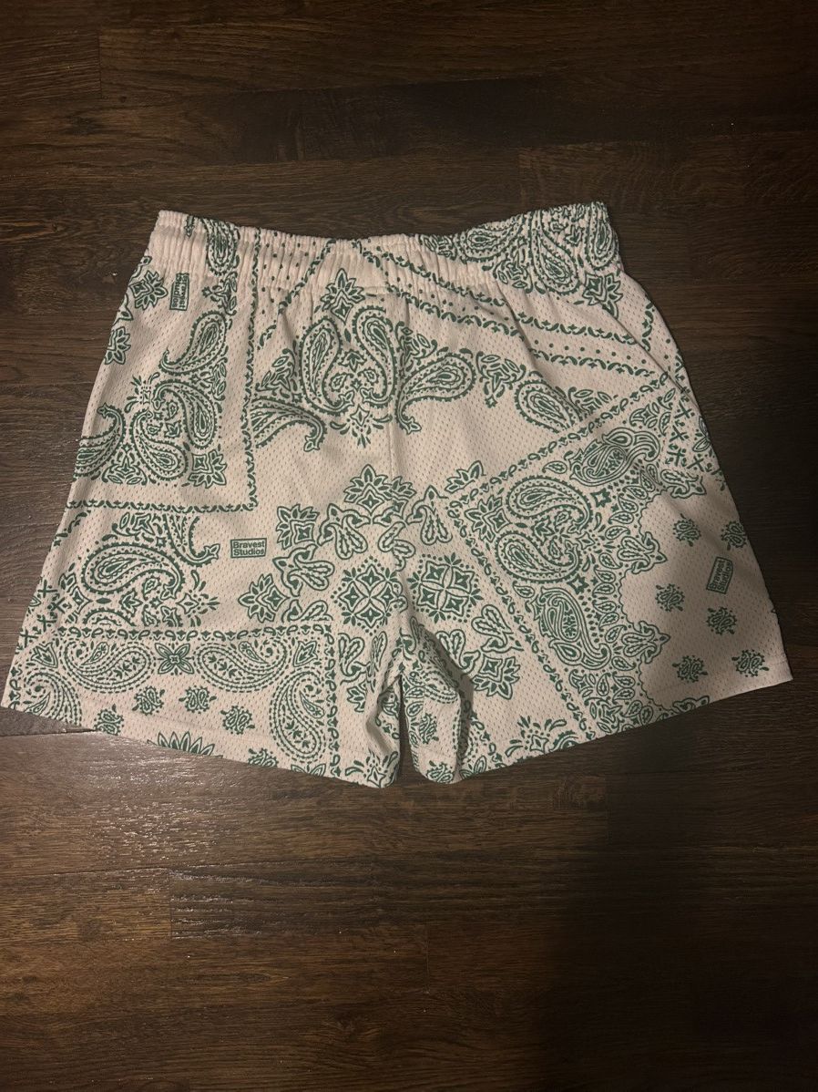 Bravest Studios Bravest Green Paisley Shorts Size US 32 / EU 48 - 2 Thumbnail