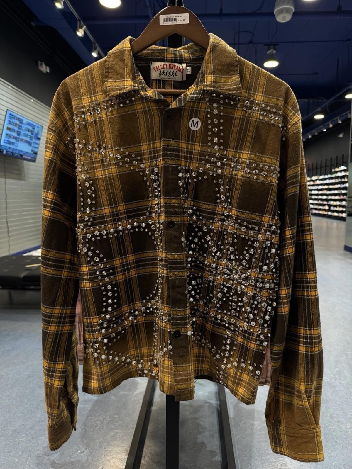 Vale Valley Dreams Crystal Stone Flannel Size (Medium) New Brown Size US M / EU 48-50 / 2 - 2 Thumbnail