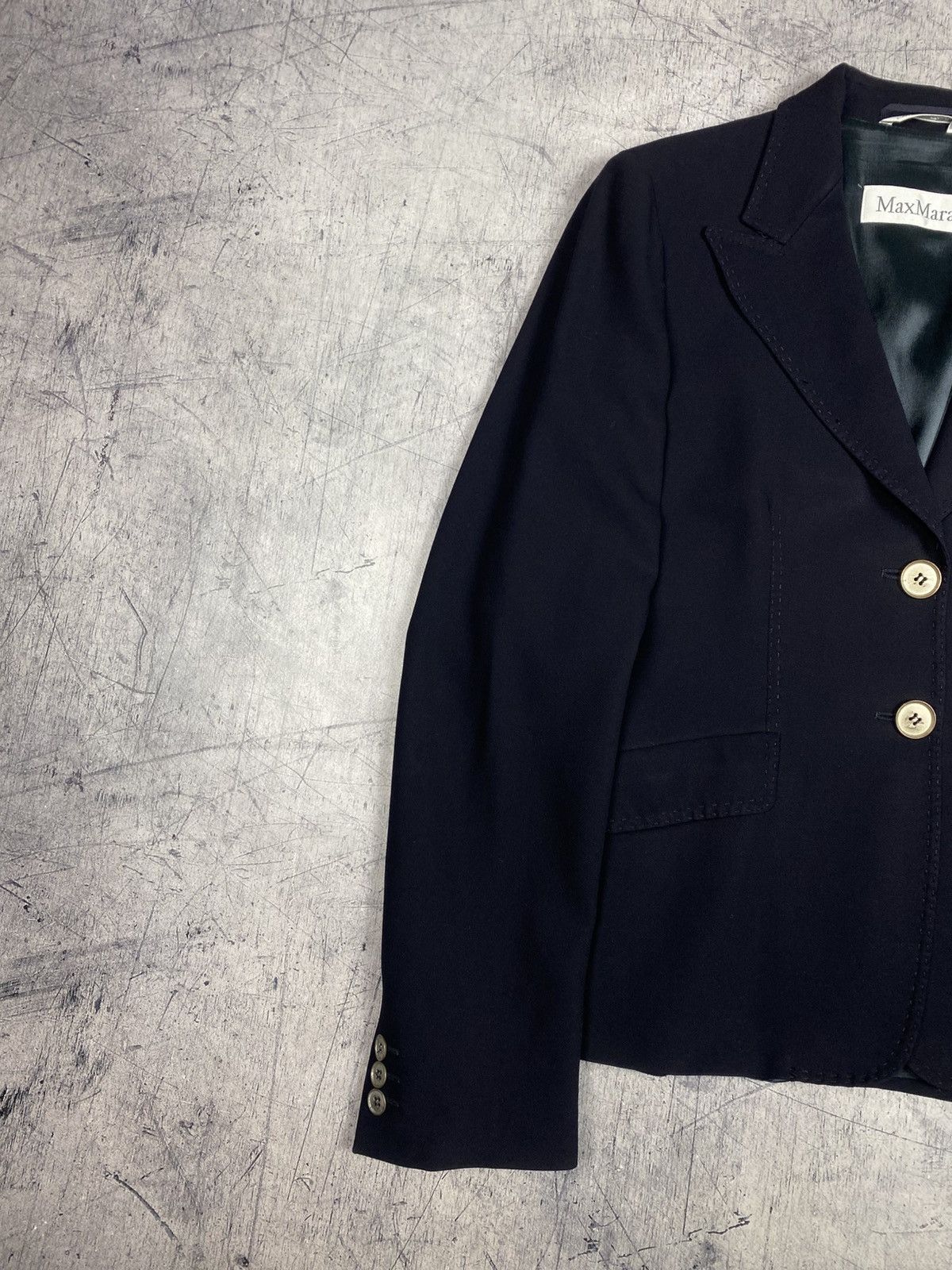 Max Mara Max Mara Black Virgin Wool Blazer Made in Italy Size M / US 6-8 / IT 42-44 - 3 Thumbnail