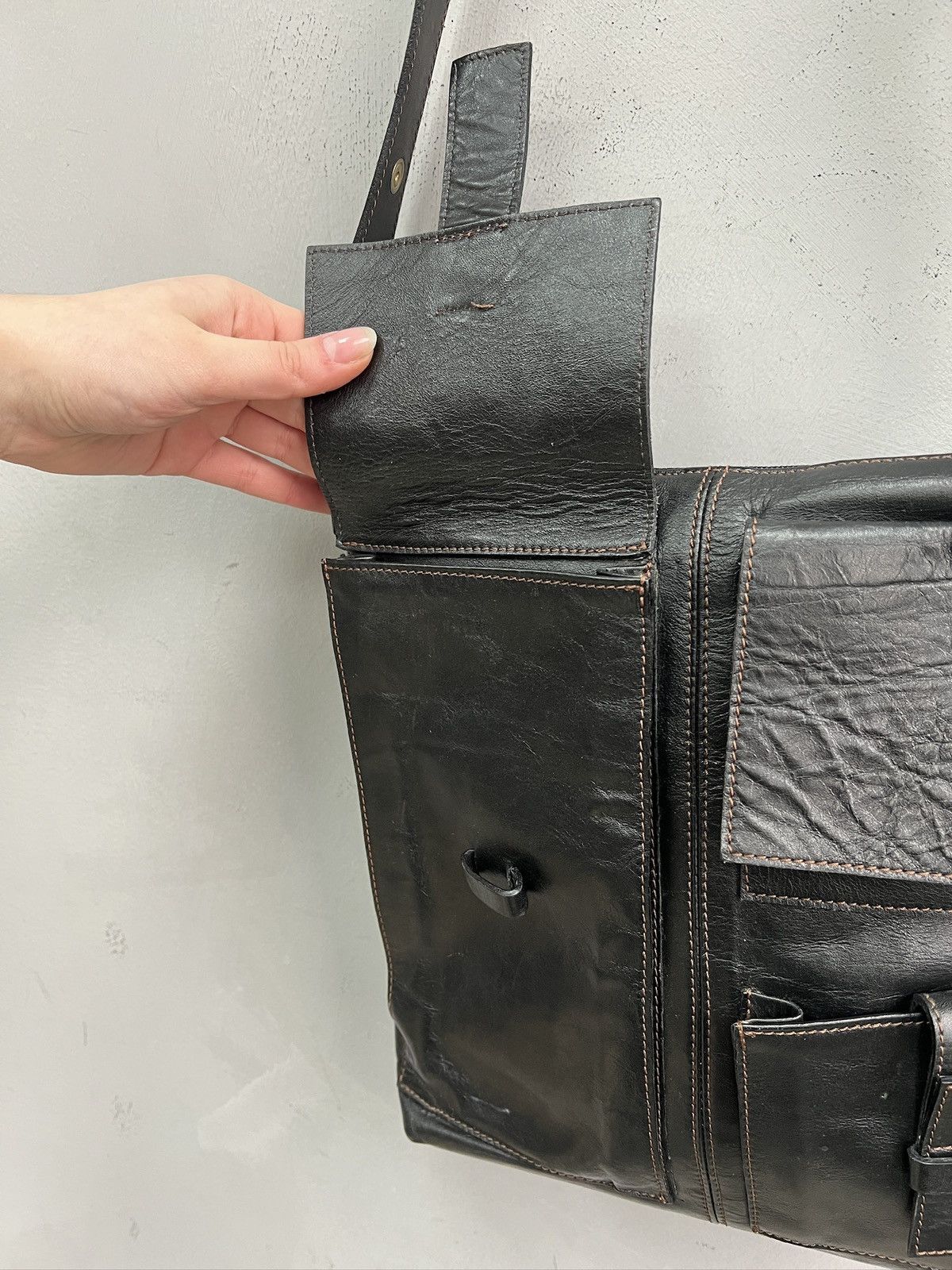 KMRii Kmrii style leather Multipocket shoulder bag y2k hype Size ONE SIZE - 4 Thumbnail
