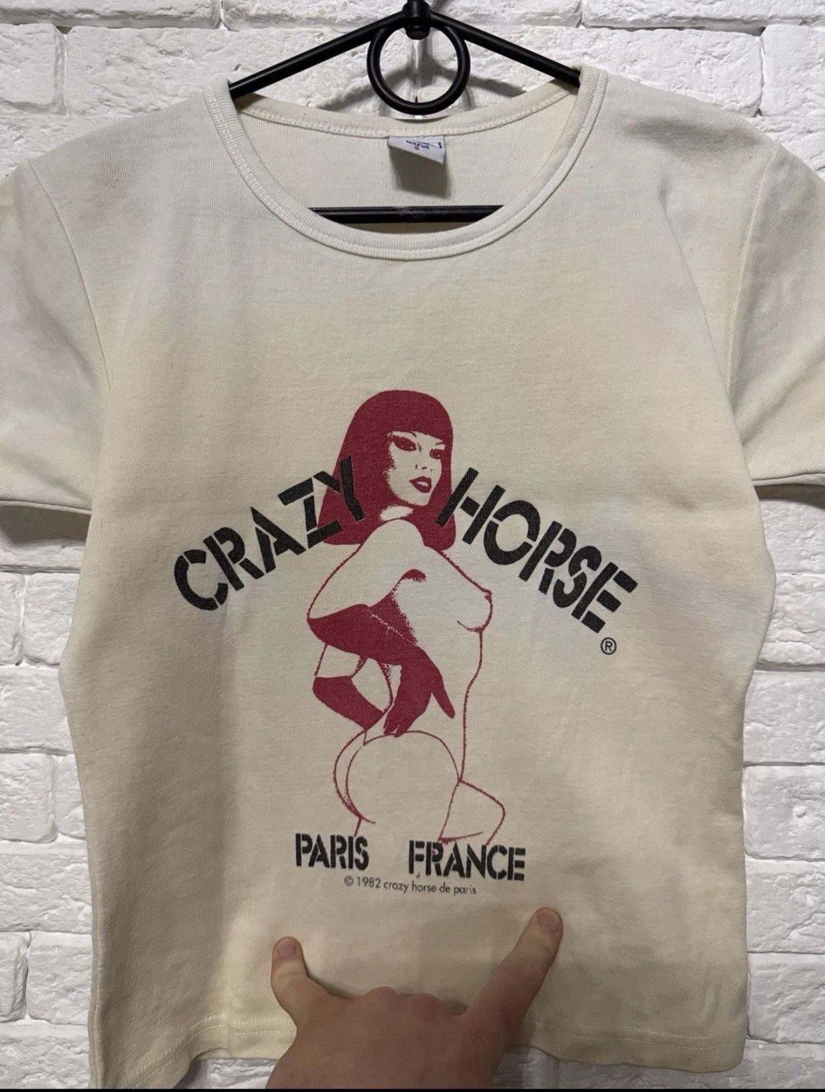 Other Rare Vintage 1982 Crazy Horse De Paris T-shirt Woman`s Auth Size S / US 4 / IT 40 - 3 Thumbnail