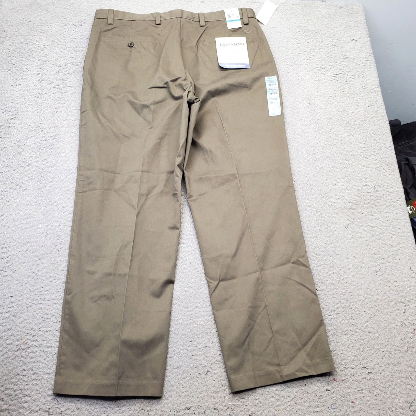 Dockers DOCKERS Mens Pants Khaki Classic Flat Front Brown 36 Classic Fit Easy Care Comfortable NWT Wide Range of Occasions Mens Size US 36 / EU 52 - 2 Thumbnail