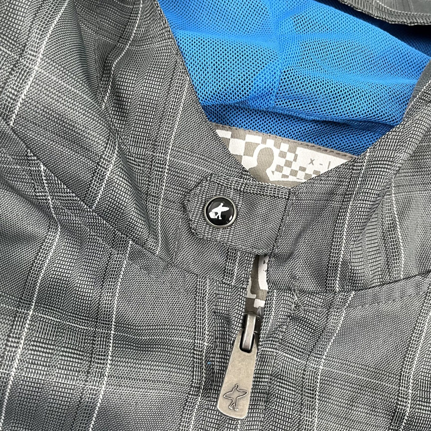 Vintage Surplus Jacket Mens XL Gray Grid Plaid Hooded Full Zip Lightweight Casual Outdoor Beach Size US XL / EU 56 / 4 - 7 Thumbnail
