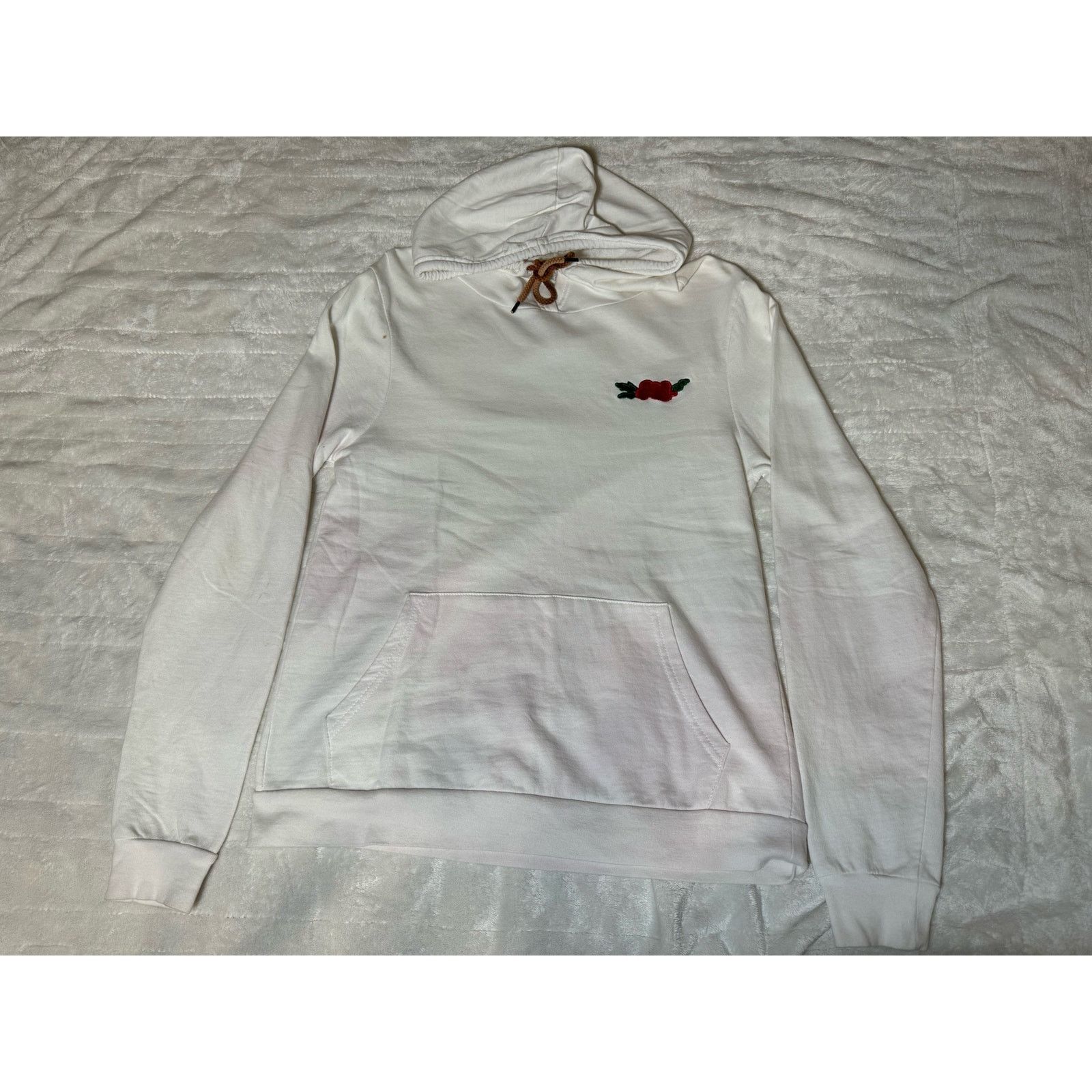 Unknown London On Fire White Hoodie Pullover Jacket Women Size M USED Size M / US 6-8 / IT 42-44 - 5 Thumbnail