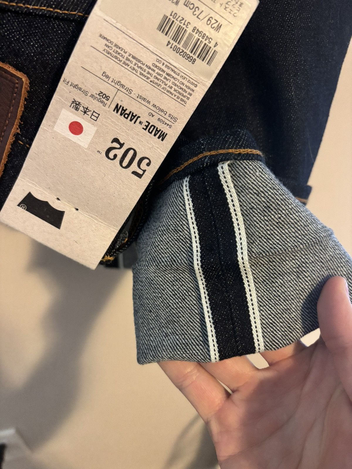 Levi's Japanese Levis 502 Selvedge Brand New Size US 29 - 3 Thumbnail