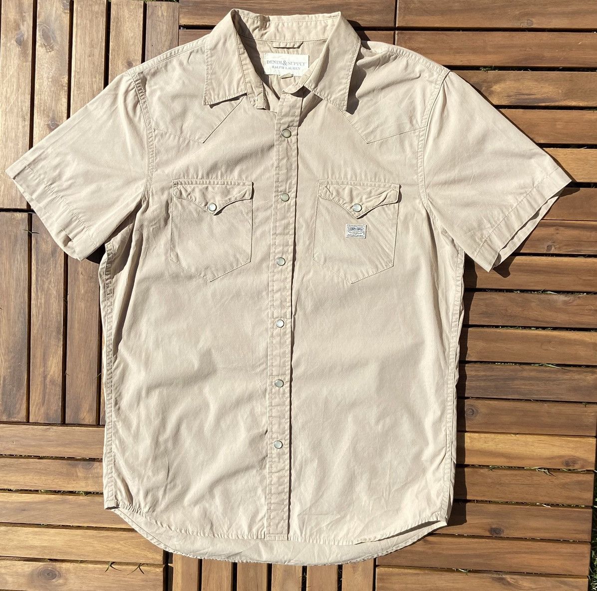 Vintage 🟤 Denim & Supply Ralph Lauren Shirt Pearl Short Sleeve tee🟤 Size US S / EU 44-46 / 1 - 1 Thumbnail