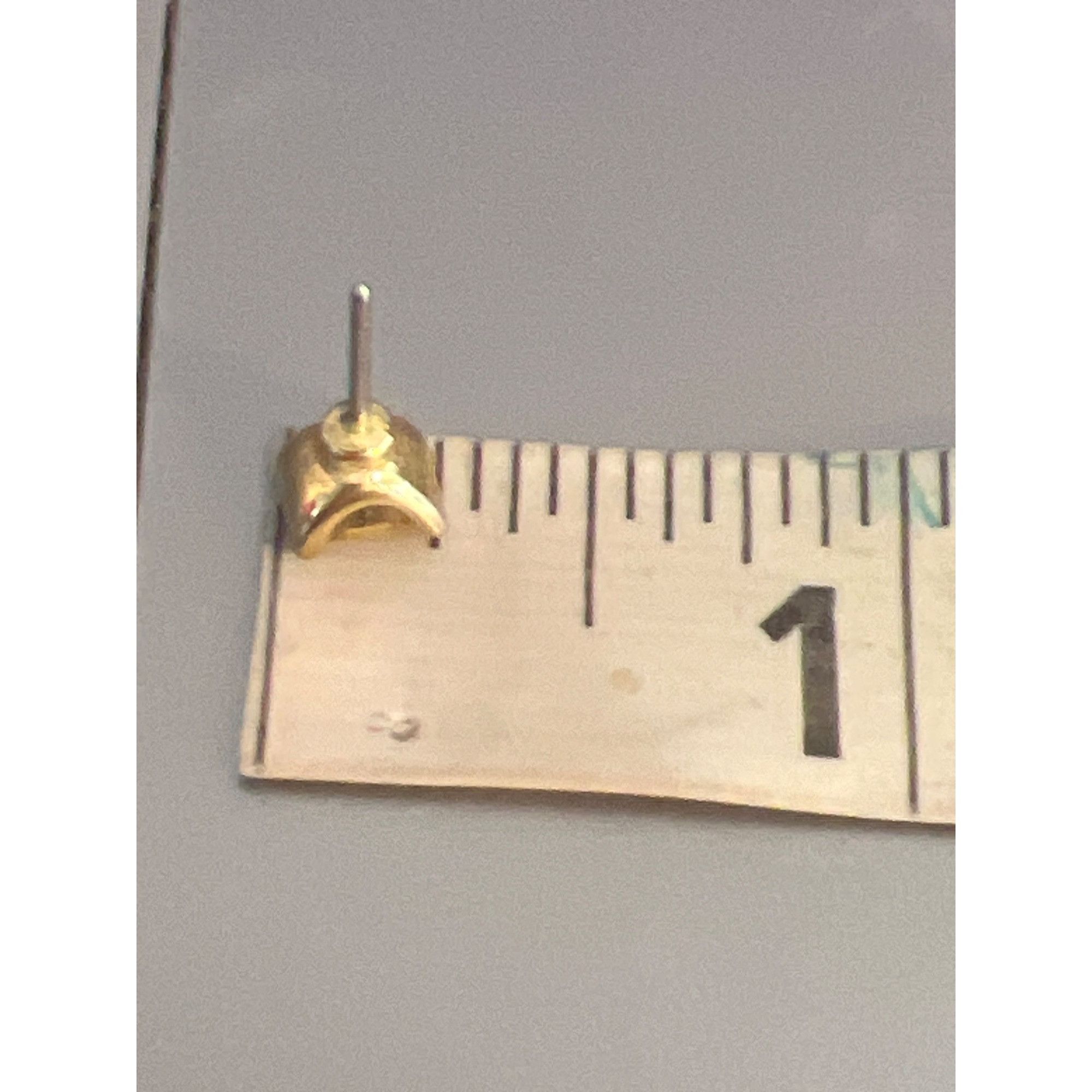 Other Vintage Gold Tone Stud Earrings Yellow Crystal Rhinestones P Size ONE SIZE - 5 Thumbnail