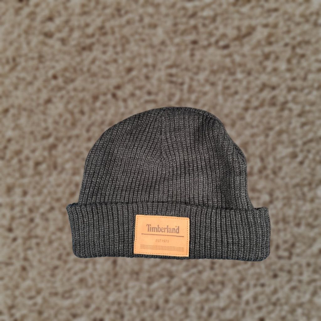 Timberland Beanie Toque Unisex Adults One Size Gray Knit 100% Acrylic Winter Hike Camp Accessories