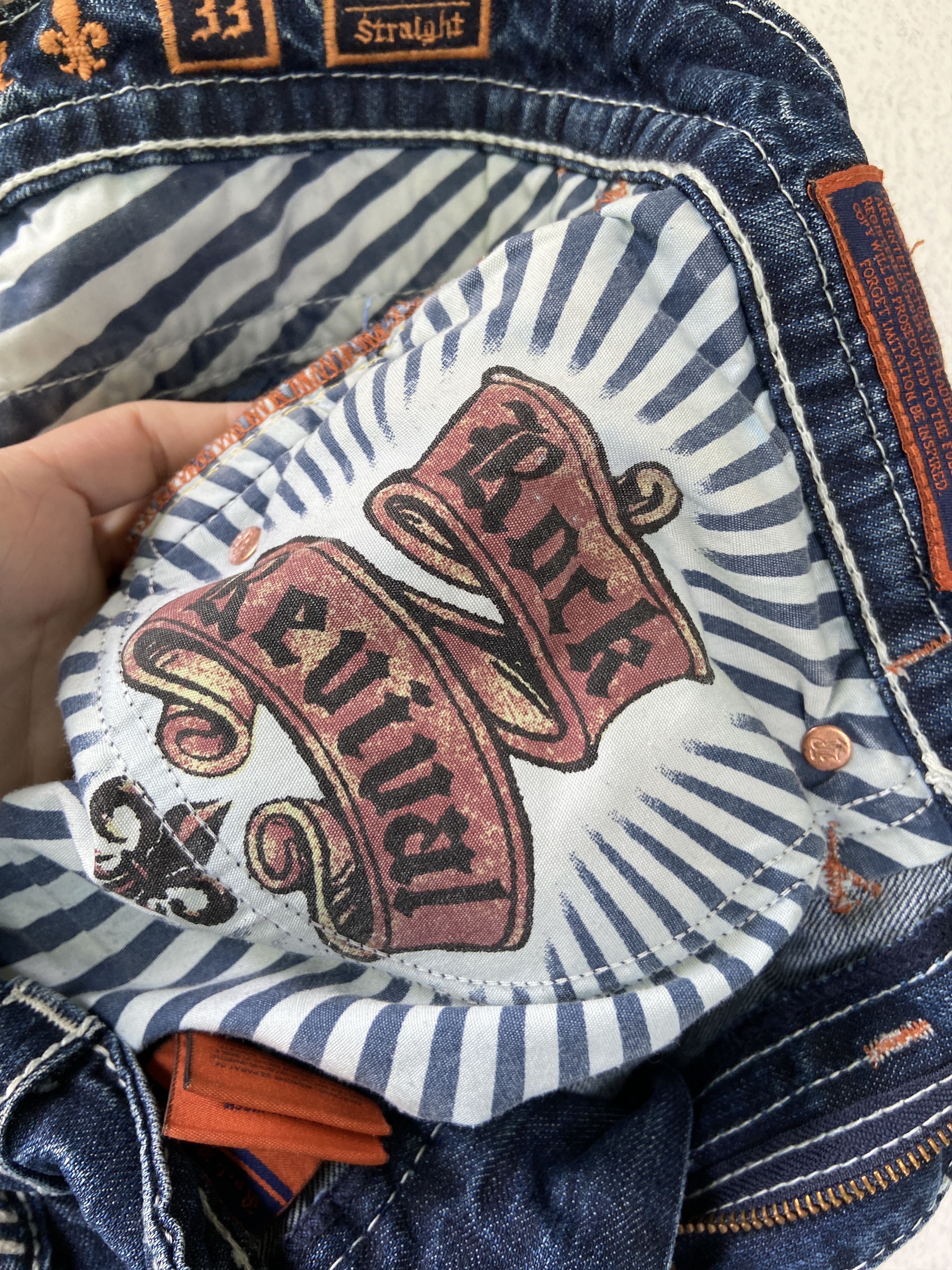 Rock Revival Rock Revival washed metal jeans pants Steven Straight Size US 33 - 17 Thumbnail