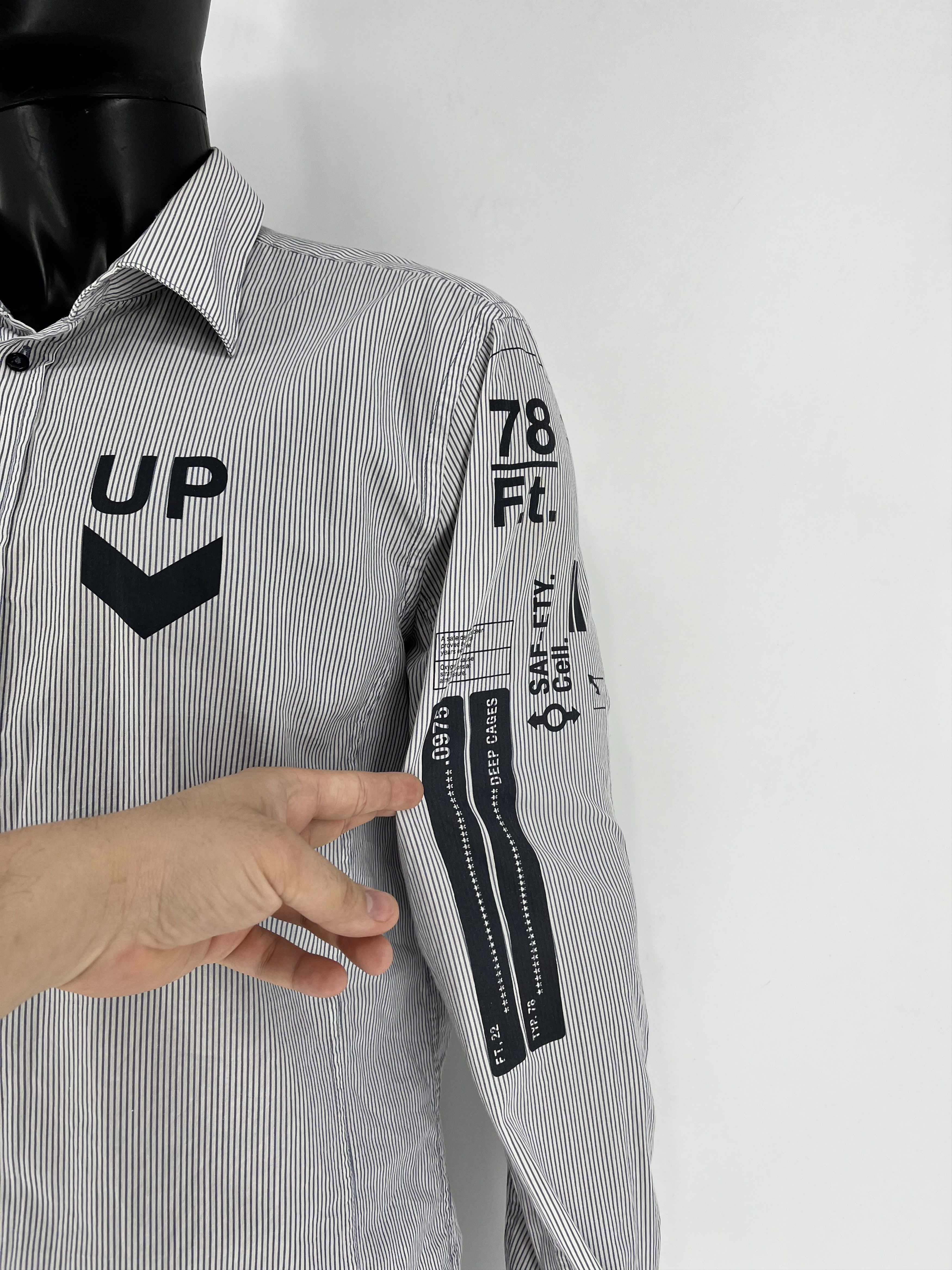 Diesel × Japanese Brand RARE Diesel DEPT. LIQUID SPACE Striped Button UpShirt SZ XXL Size US XXL / EU 58 / 5 - 10 Thumbnail