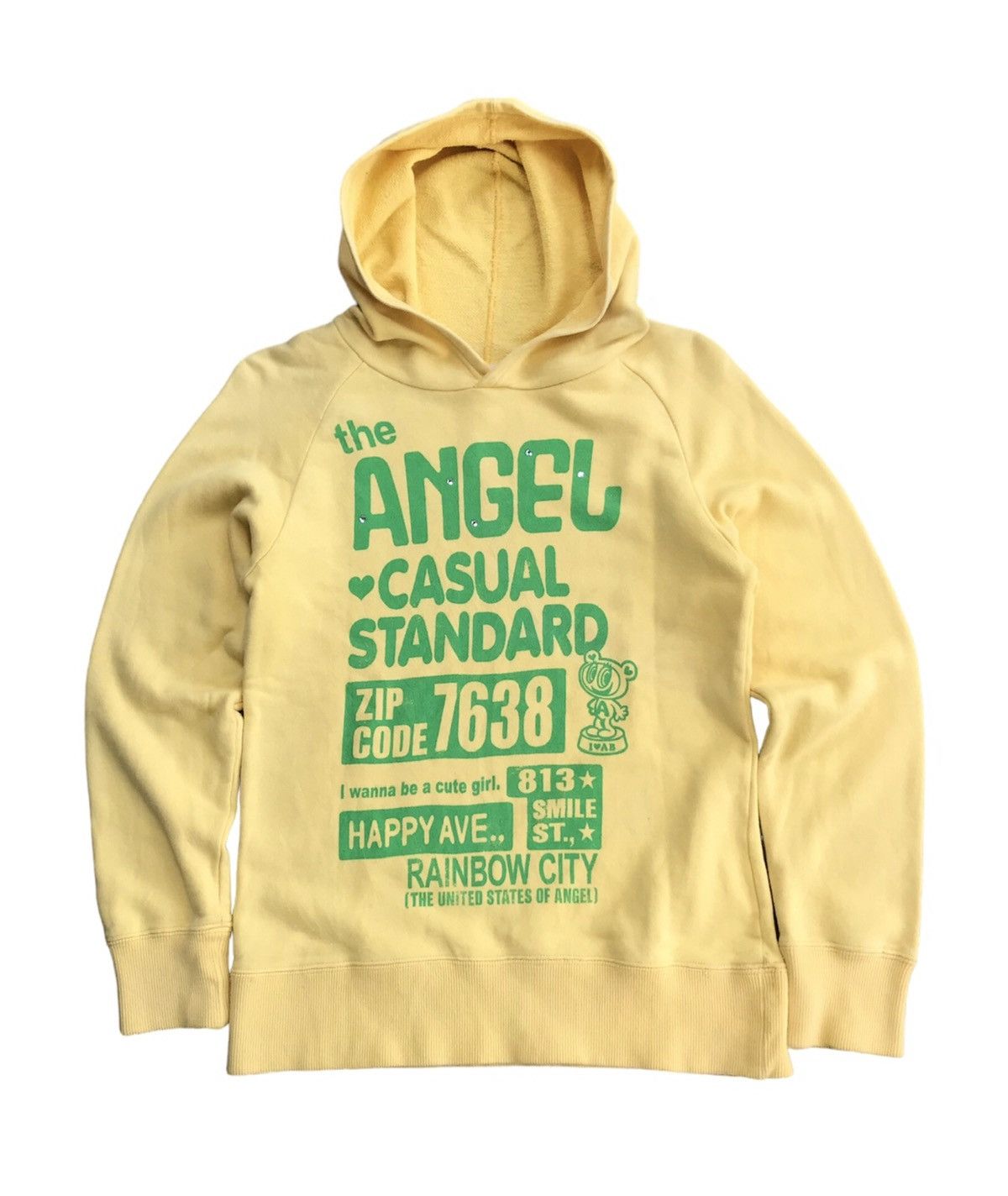 Image of Angel Blue Hoodie in Yellow, Men's (Size Small)