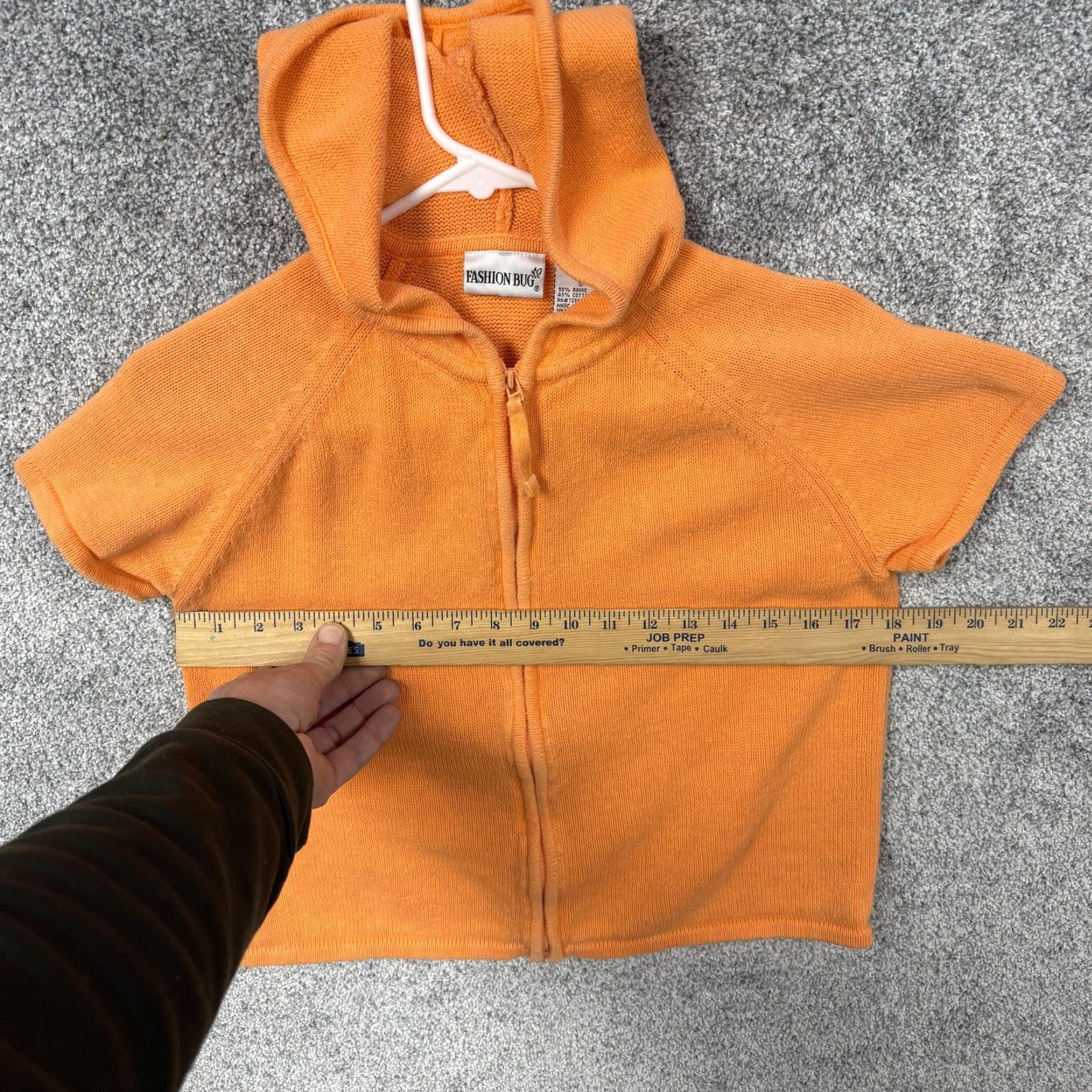 Vintage VINTAGE Fashion Bug Hoodie Sweater Womens S Peach Knit Full Zip Casual Spring Summer Size S / US 4 / IT 40 - 3 Thumbnail