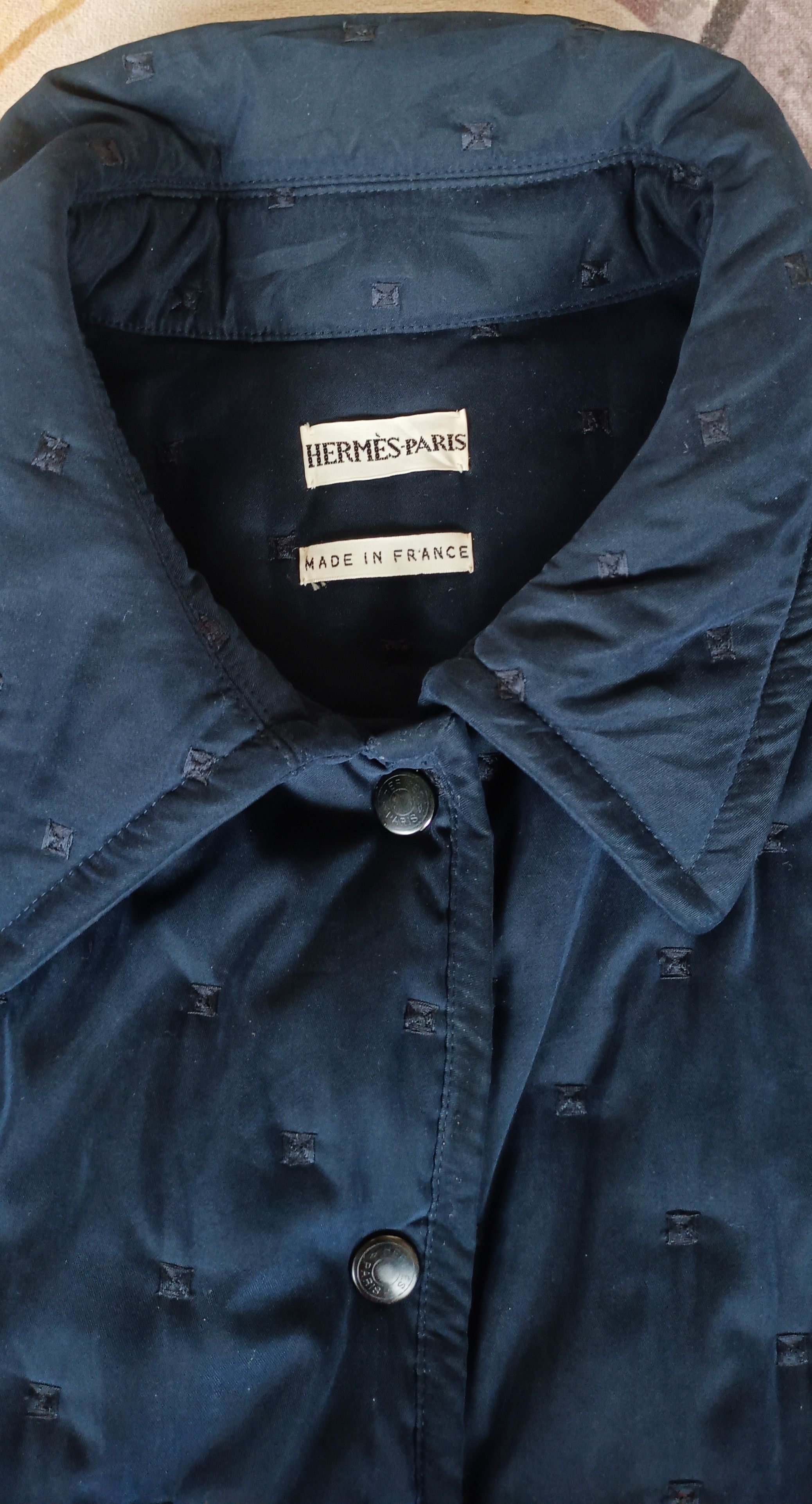 Hermes Hermes by Margiela Blue Quilted Jacket Size US L / EU 52-54 / 3 - 9 Thumbnail