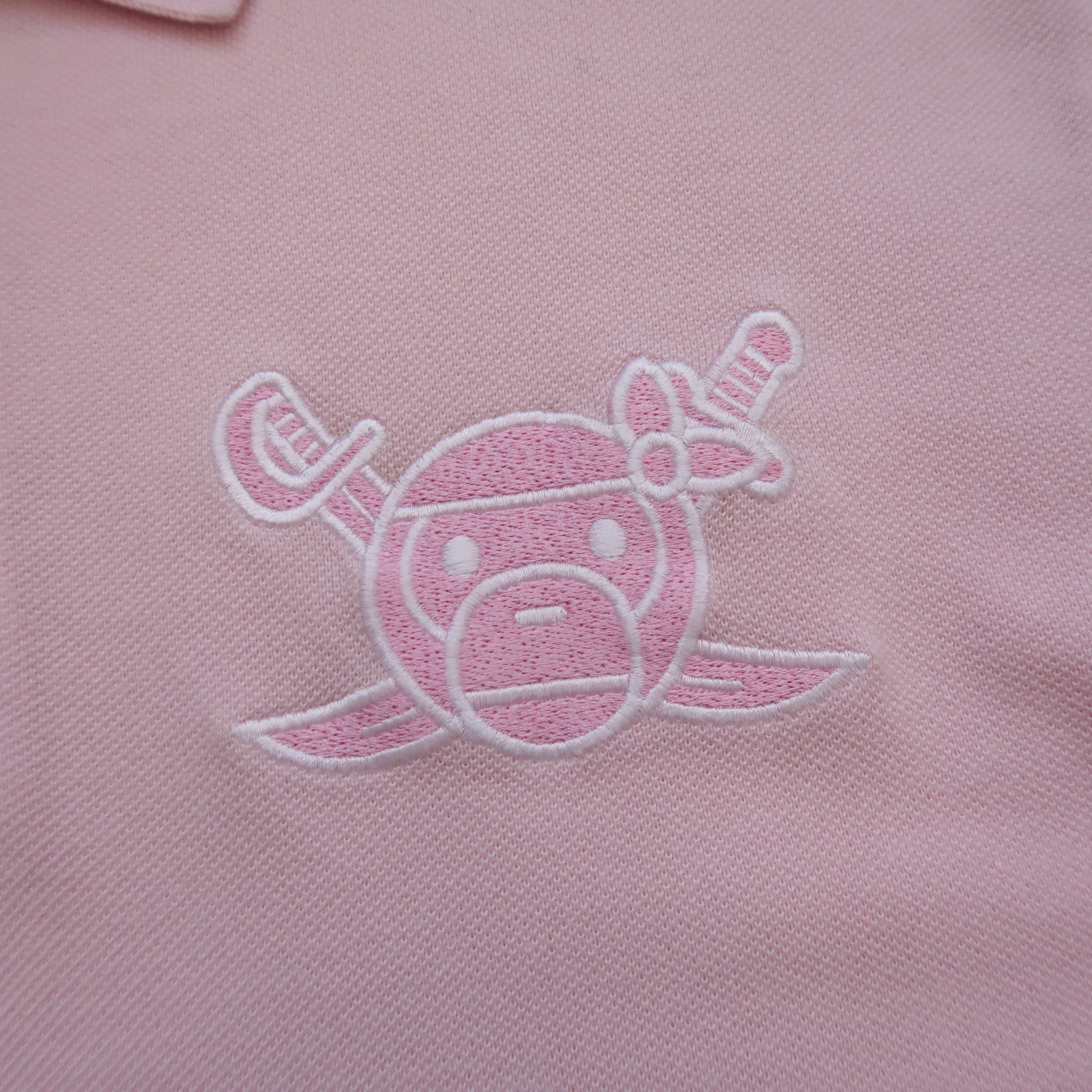 Bape Rare Bape Pirates Pink on Pink Polo Shirt Size US M / EU 48-50 / 2 - 8 Thumbnail