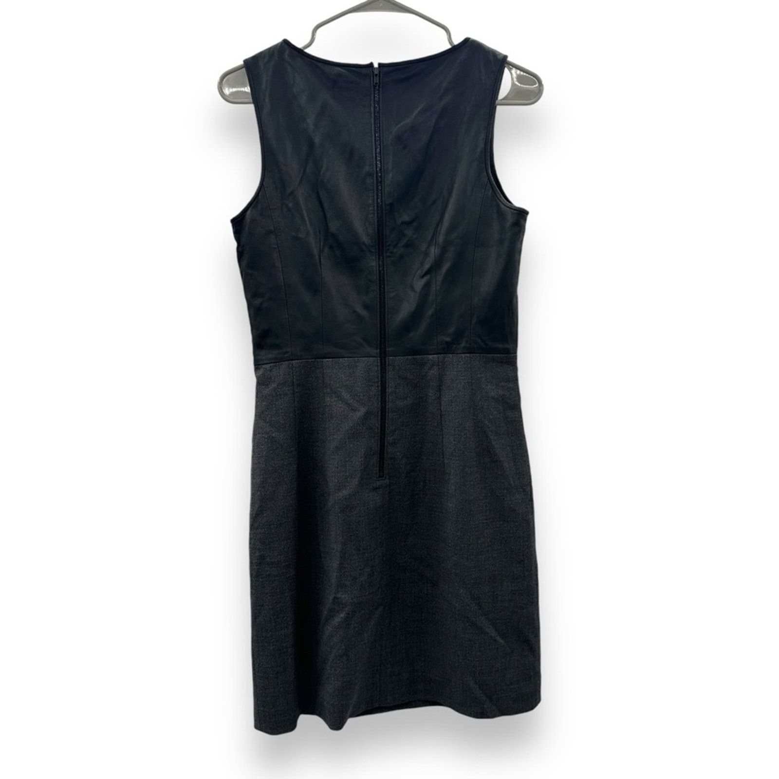 Theory Theory Tirionne C Magistrate Leather Wool Sheath Dress Sz 6 Size M / US 6-8 / IT 42-44 - 6 Thumbnail