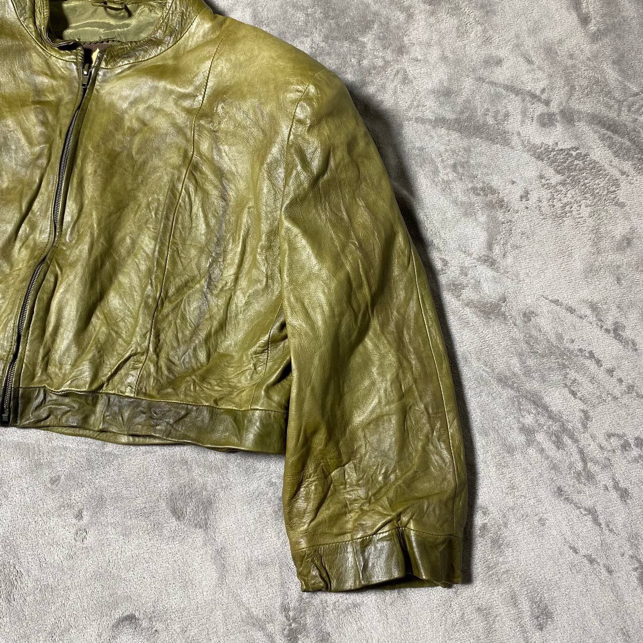 Vintage VINTAGE LEATHER CROPPED JACKET Size S / US 4 / IT 40 - 4 Thumbnail