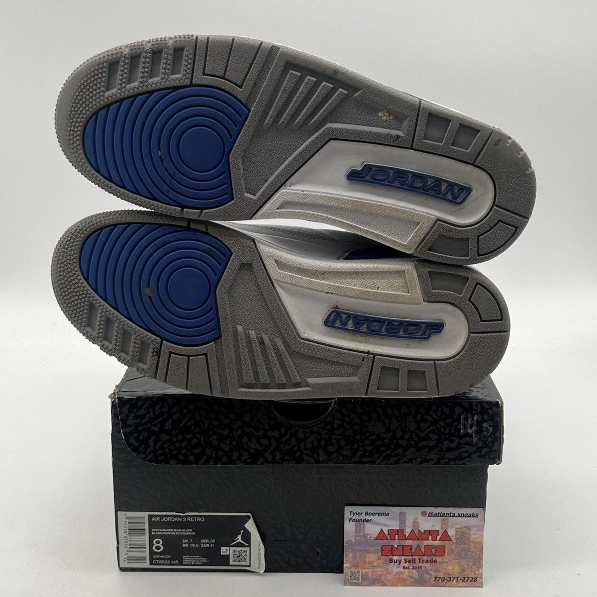 Jordan Brand Air Jordan 3 racer blue Size US 8 / EU 41 - 8 Thumbnail