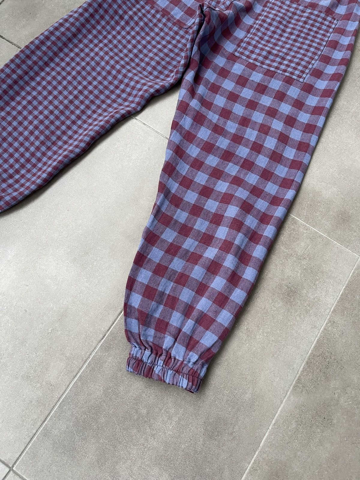 Henrik Vibskov !DS! SS22 Henrik Vibskov Mads Purple Checks Casual Pants Size US 32 / EU 48 - 12 Thumbnail