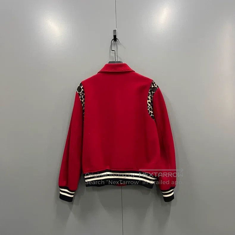 Saint Laurent Paris Saint Laurent Paris Red leopard print baseball jacket Size US L / EU 52-54 / 3 - 2 Thumbnail