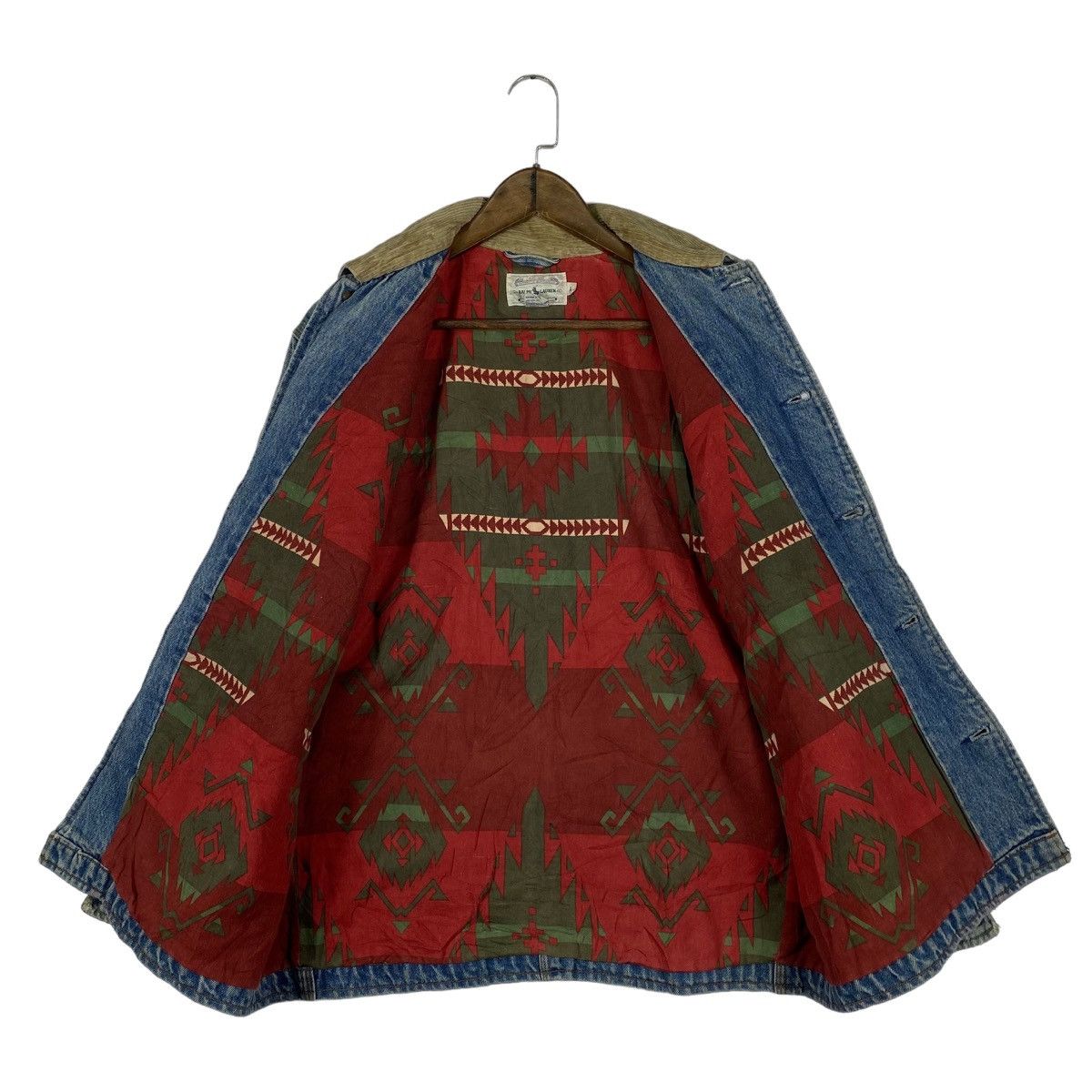 Polo Ralph Lauren × RRL Ralph Lauren × Ralph Lauren Vintage Polo Ralph Laurent Aztec Lined Jacket Size US L / EU 52-54 / 3 - 3 Thumbnail