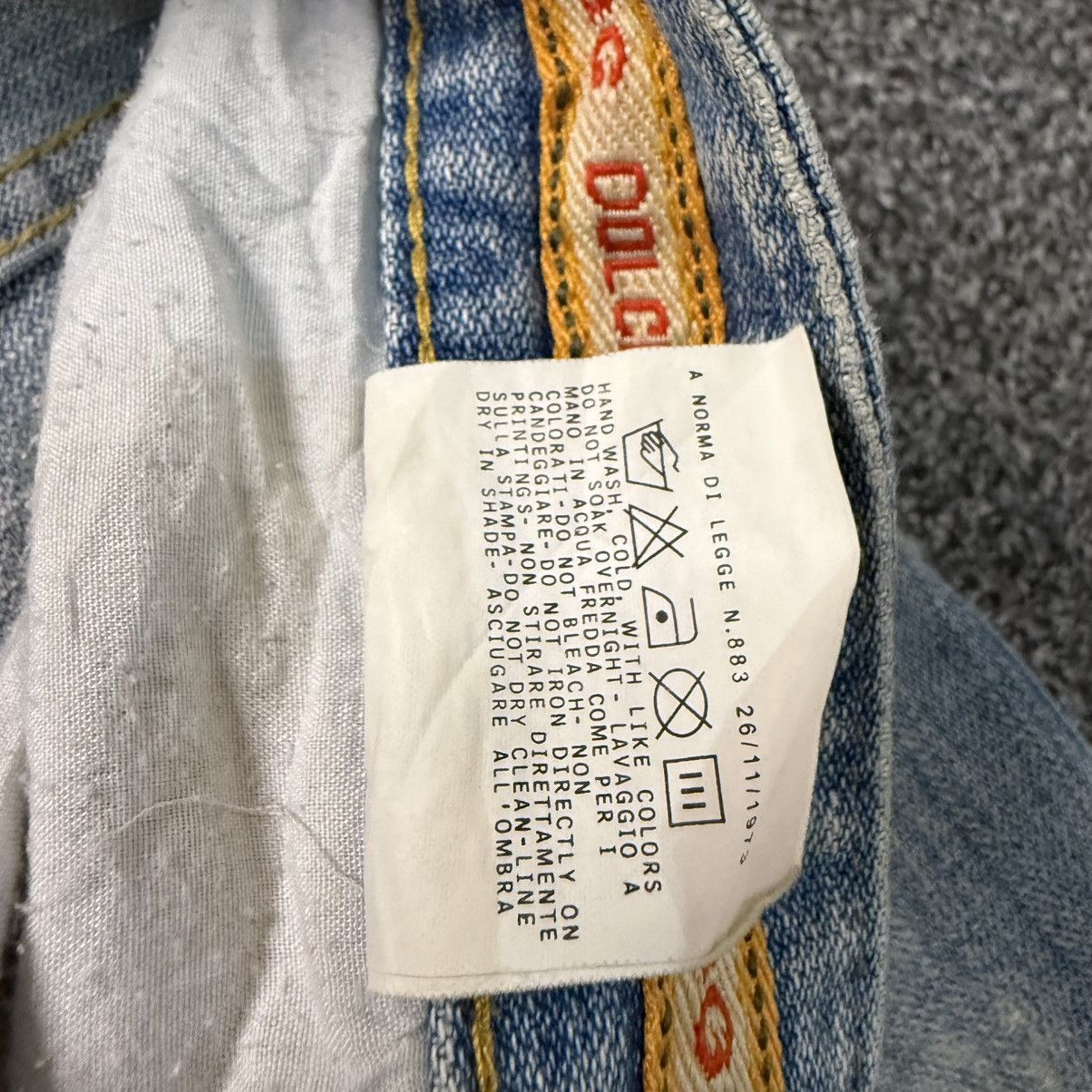 Dolce & Gabbana Vintage Rare 90s Blue Faded Distressed Denim Size US 34 / EU 50 - 20 Thumbnail