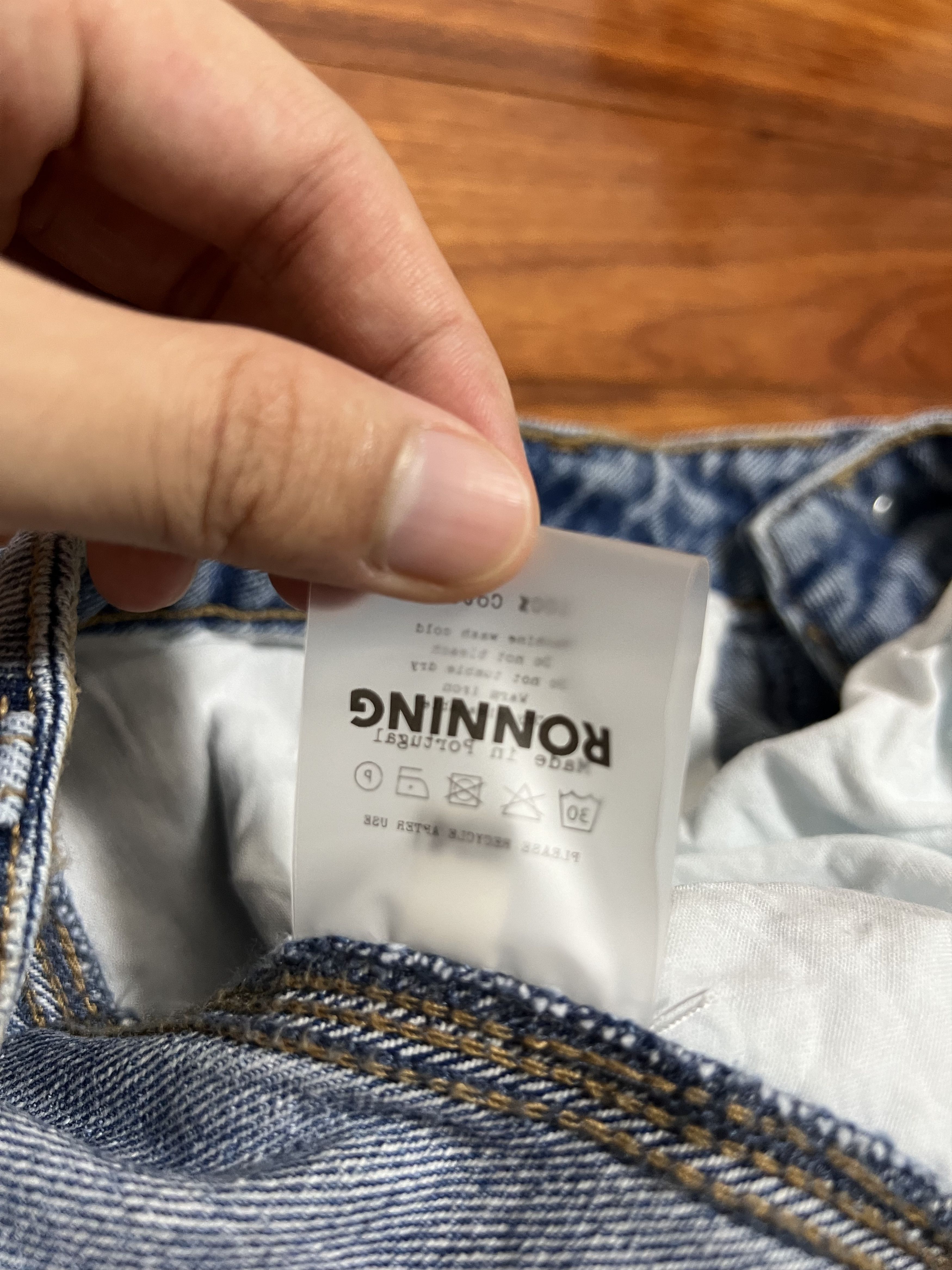 Ronning 💚 Ronning Carpenter Jeans Blue Denim NEW Size US 34 / EU 50 - 12 Thumbnail