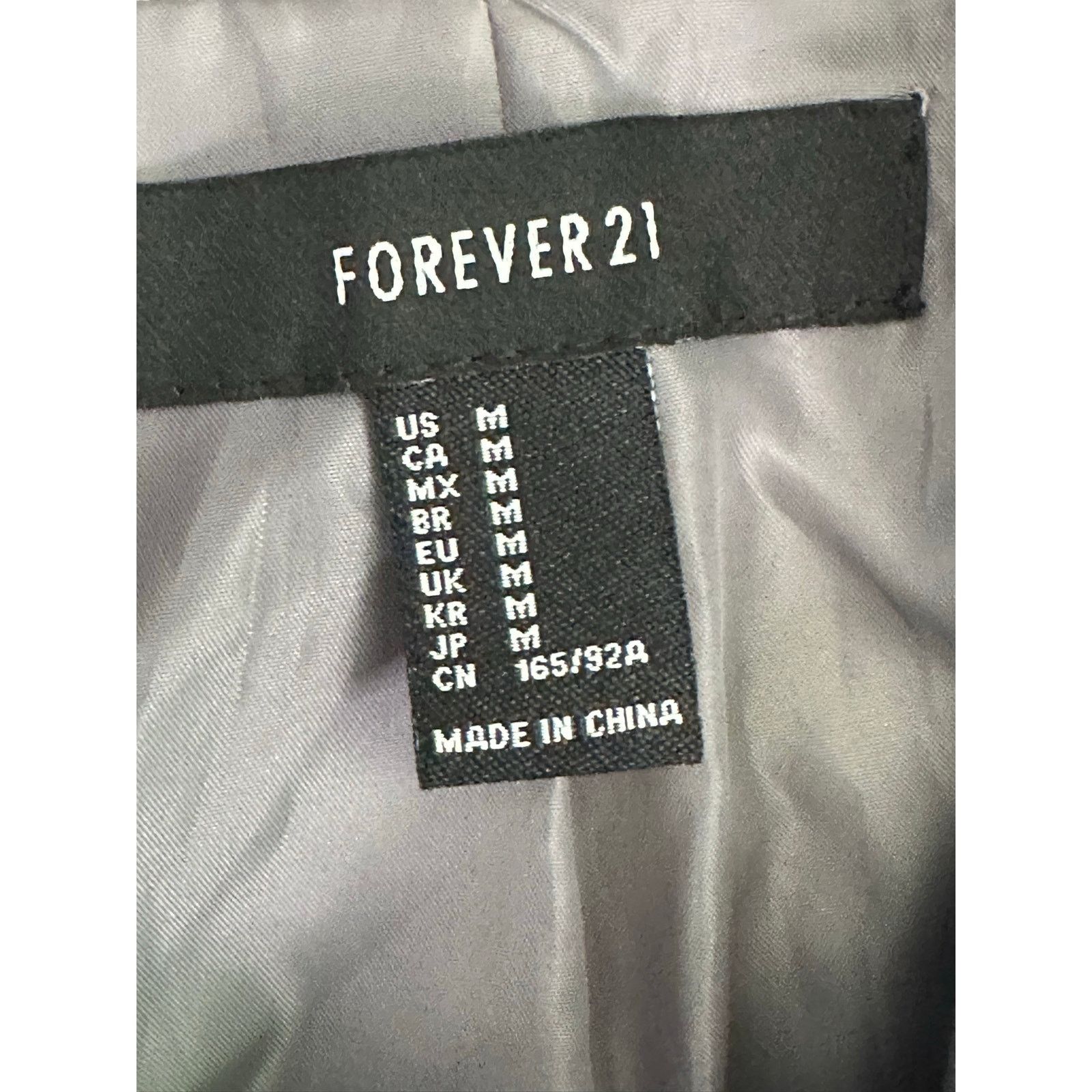 Forever 21 Forever 21 silver vegan leather moto jacket size Medium Size M / US 6-8 / IT 42-44 - 3 Thumbnail