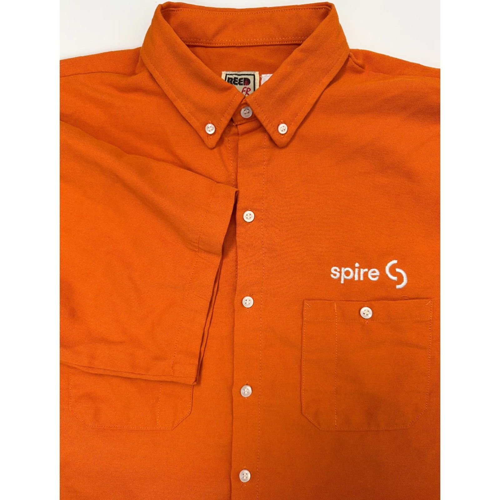Vintage VINTAGE Reed FR Shirt Men Large L Orange Short Sleeve Aramid Modacrylic Tencel Workwear 90s Mens Size US L / EU 52-54 / 3 - 2 Thumbnail