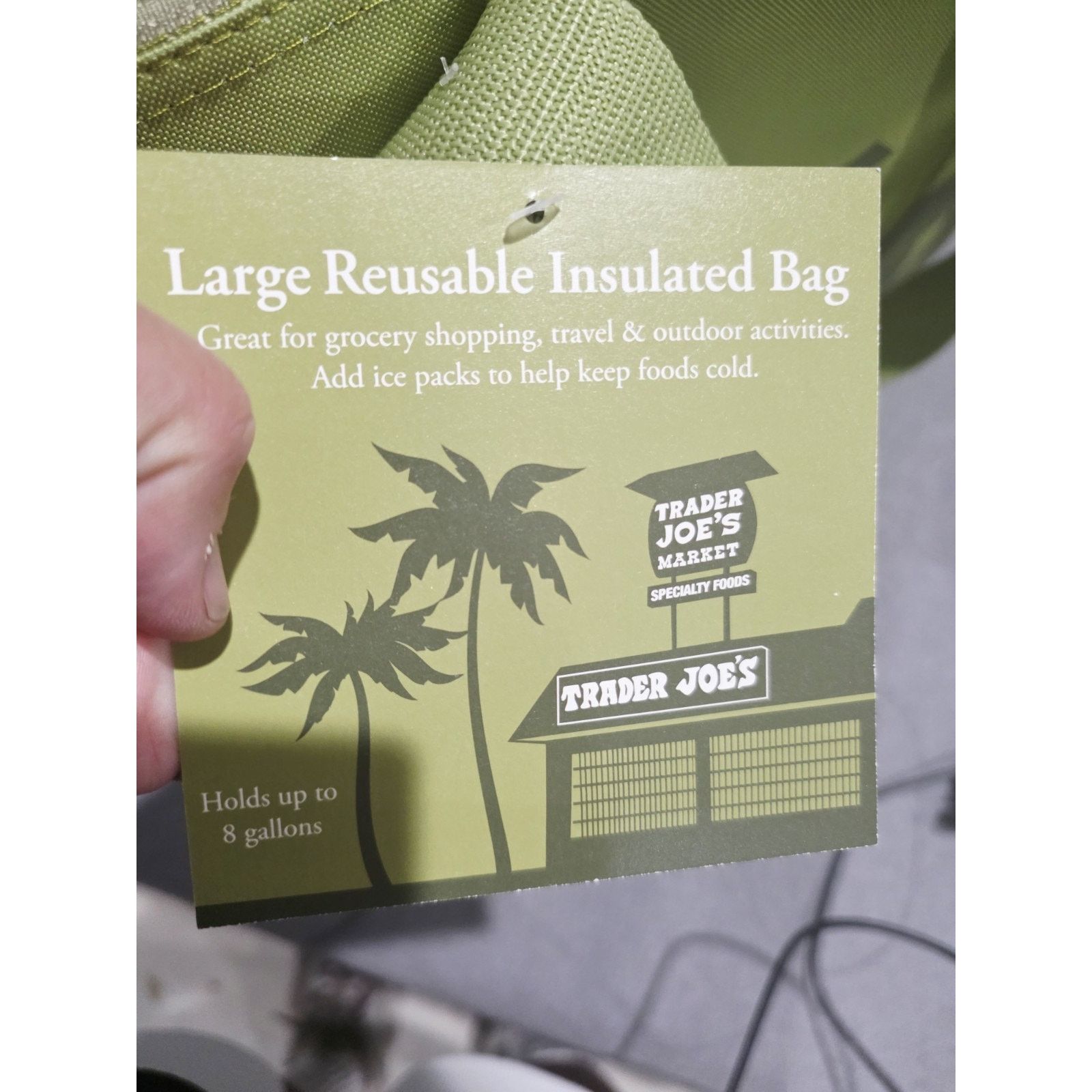 Other Trader Joe's Reusable Large Insulated Cooler Tote Bag Olive Size ONE SIZE - 10 Thumbnail