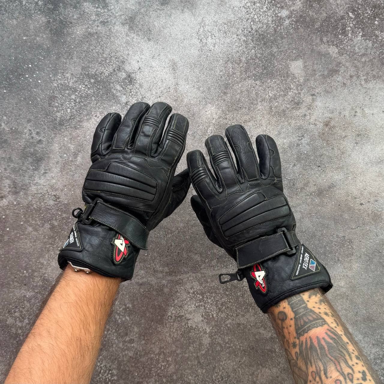 If Six Was Nine 📢LASTDROP📢 Black Leather Skeleton Gloves | Grailed